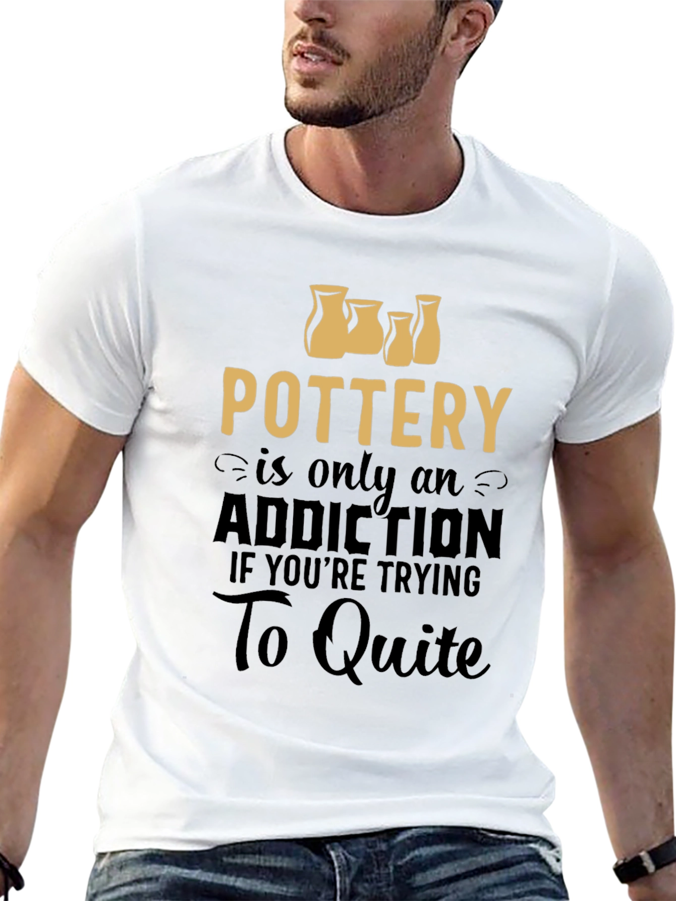Black Pottery Addiction Graphic Tee - Unisex T-Shirt view 13