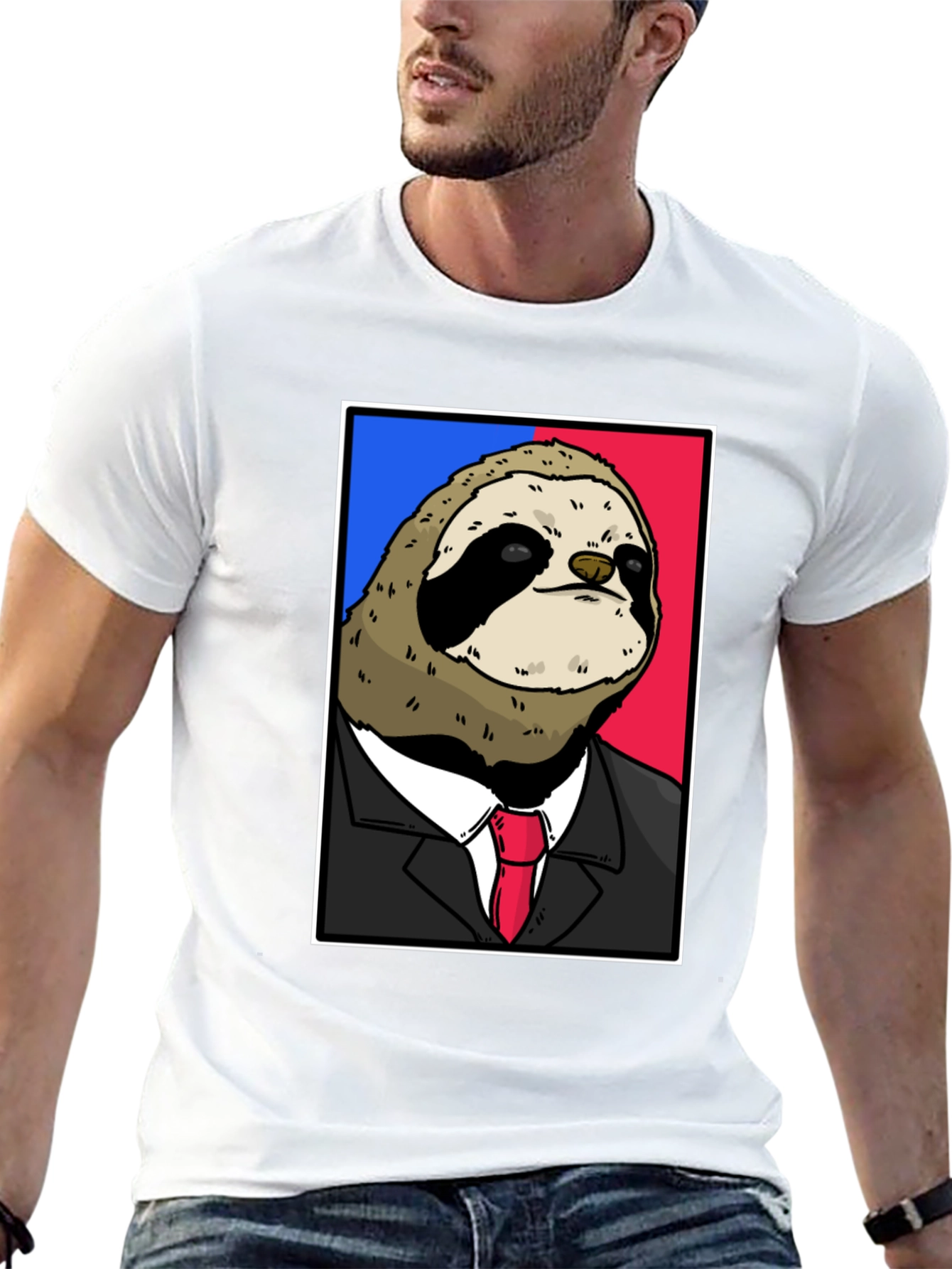 Black Sloth Boss T-Shirt - Funny Animal Tee view 13