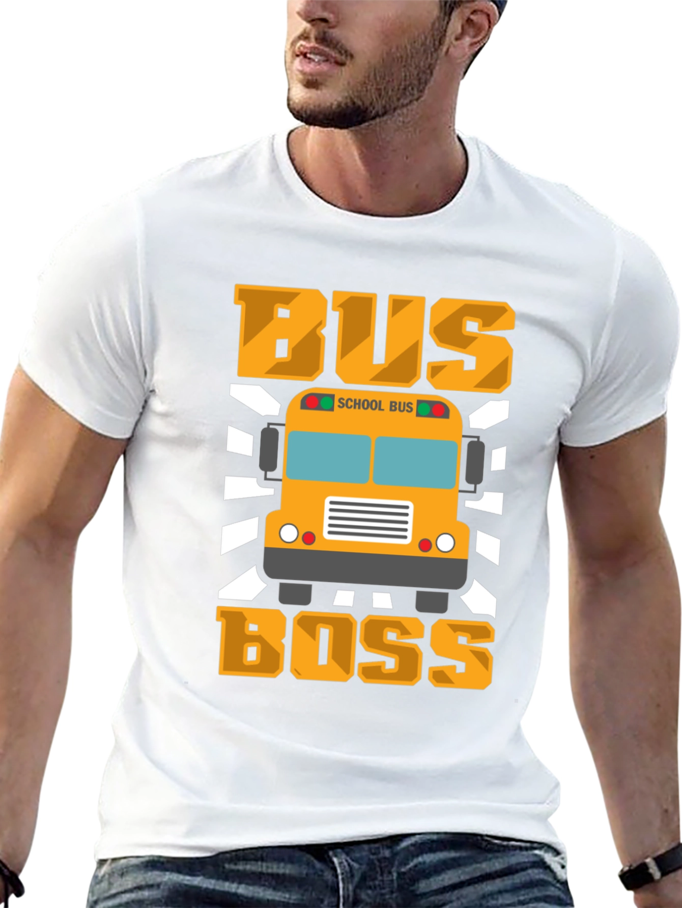 Black Bus Boss T-Shirt - School Bus Driver Apparel view 13