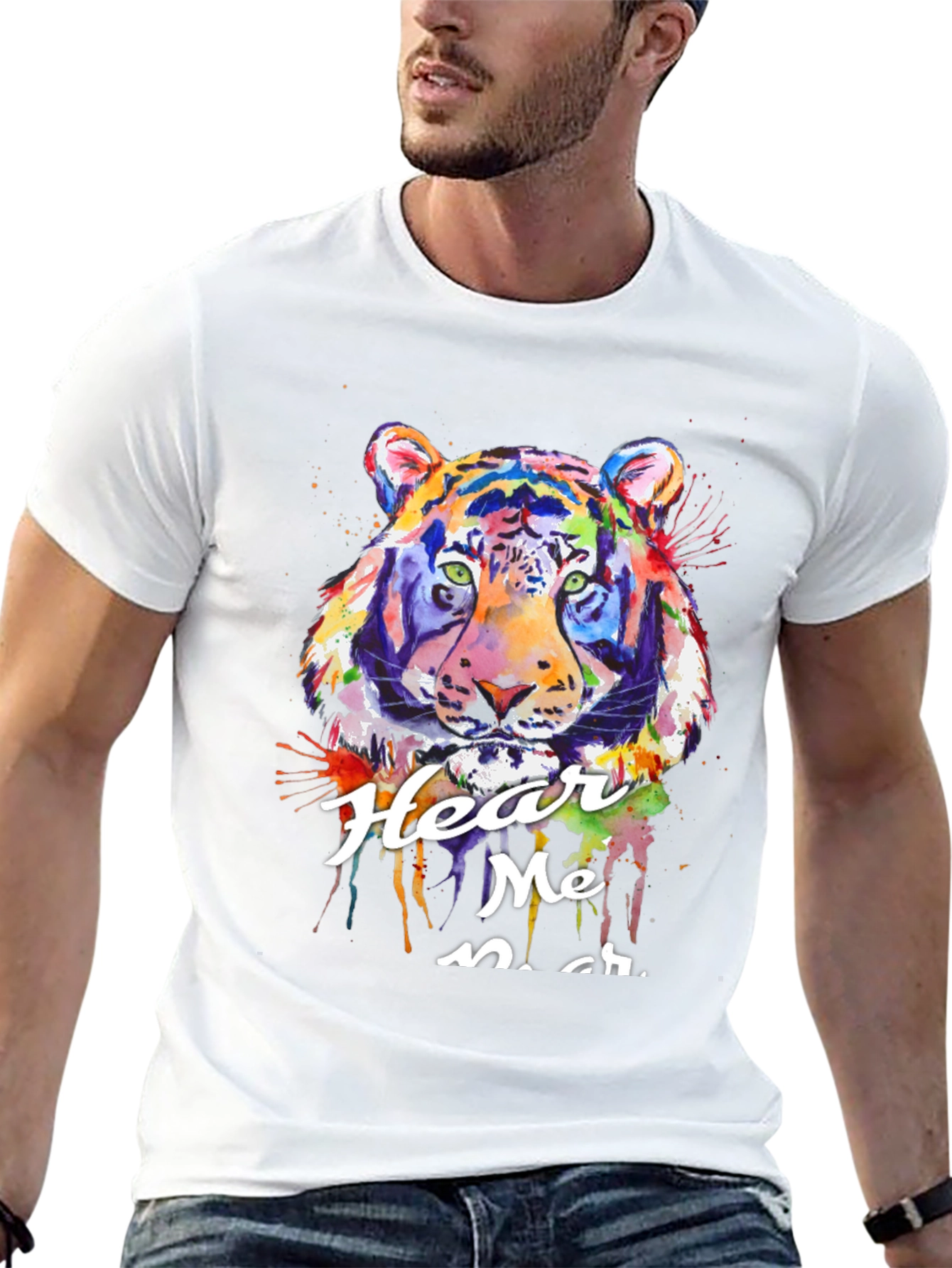 Black Vibrant Tiger Graphic Tee - Hear Me Roar! view 13