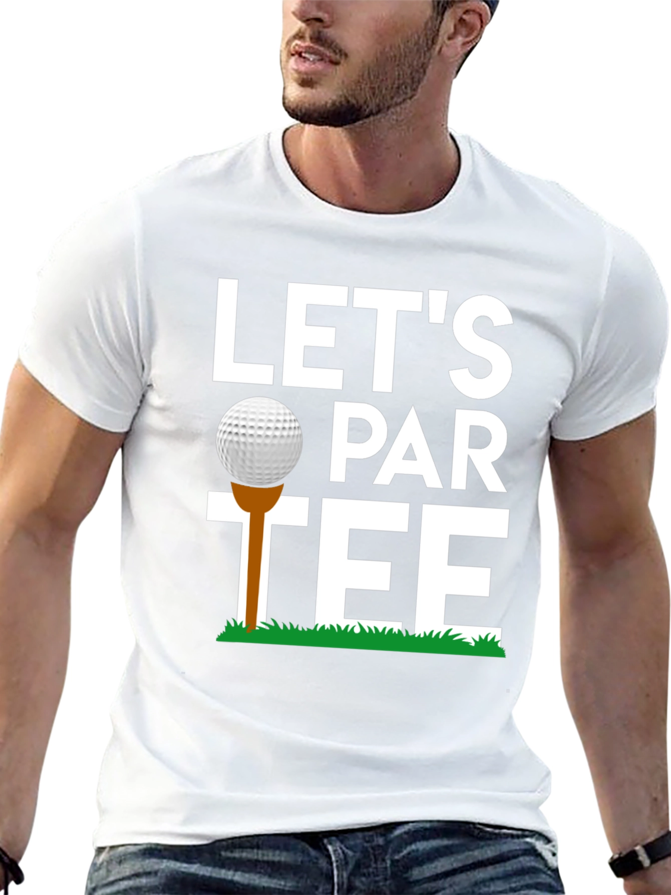 Black Let's Par-Tee Golf T-Shirt Funny Golfing Tee view 13