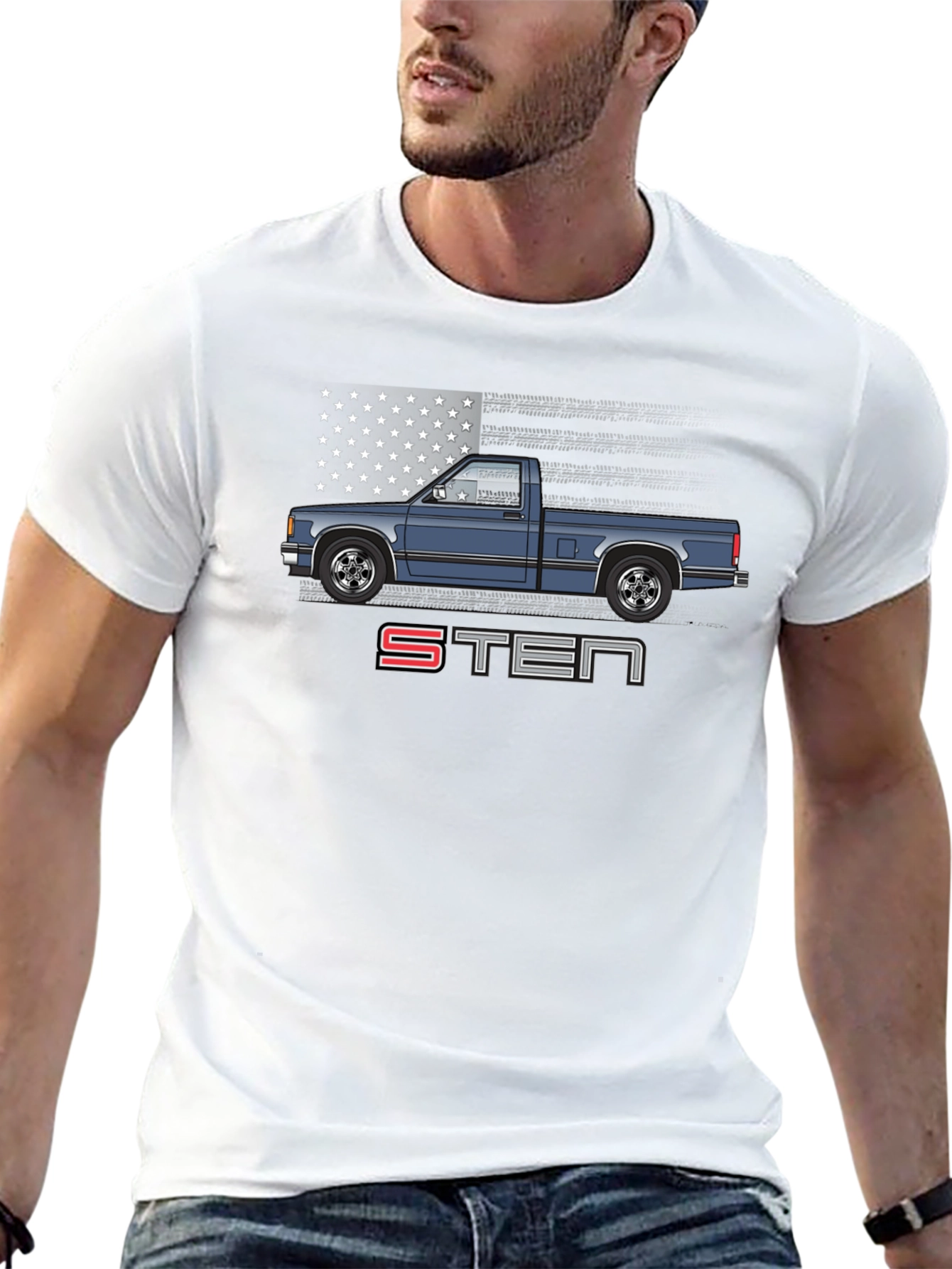 Black S10 Truck Graphic T-Shirt - Classic Pickup Tee view 13