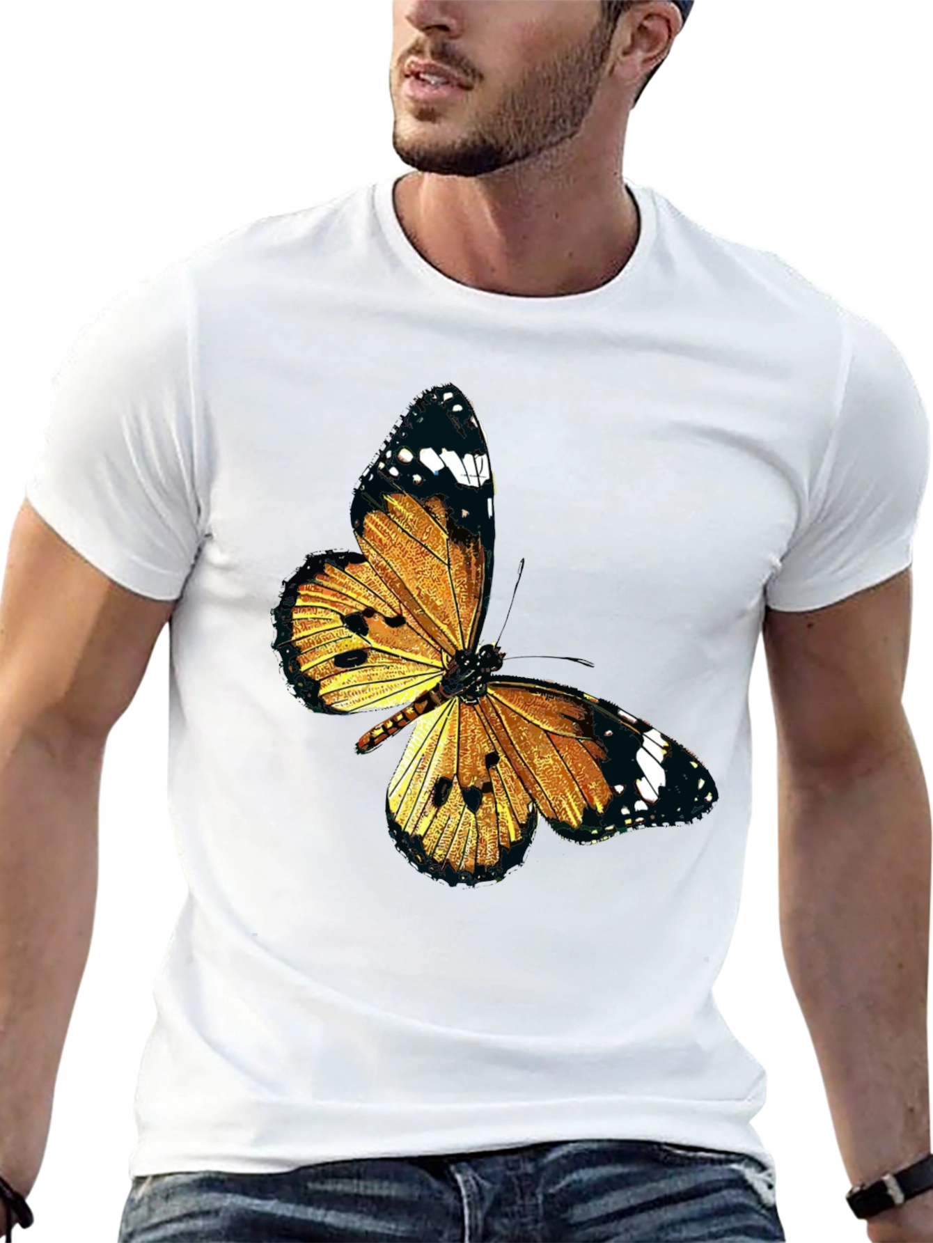 Black Butterfly Graphic Black T-Shirt view 13