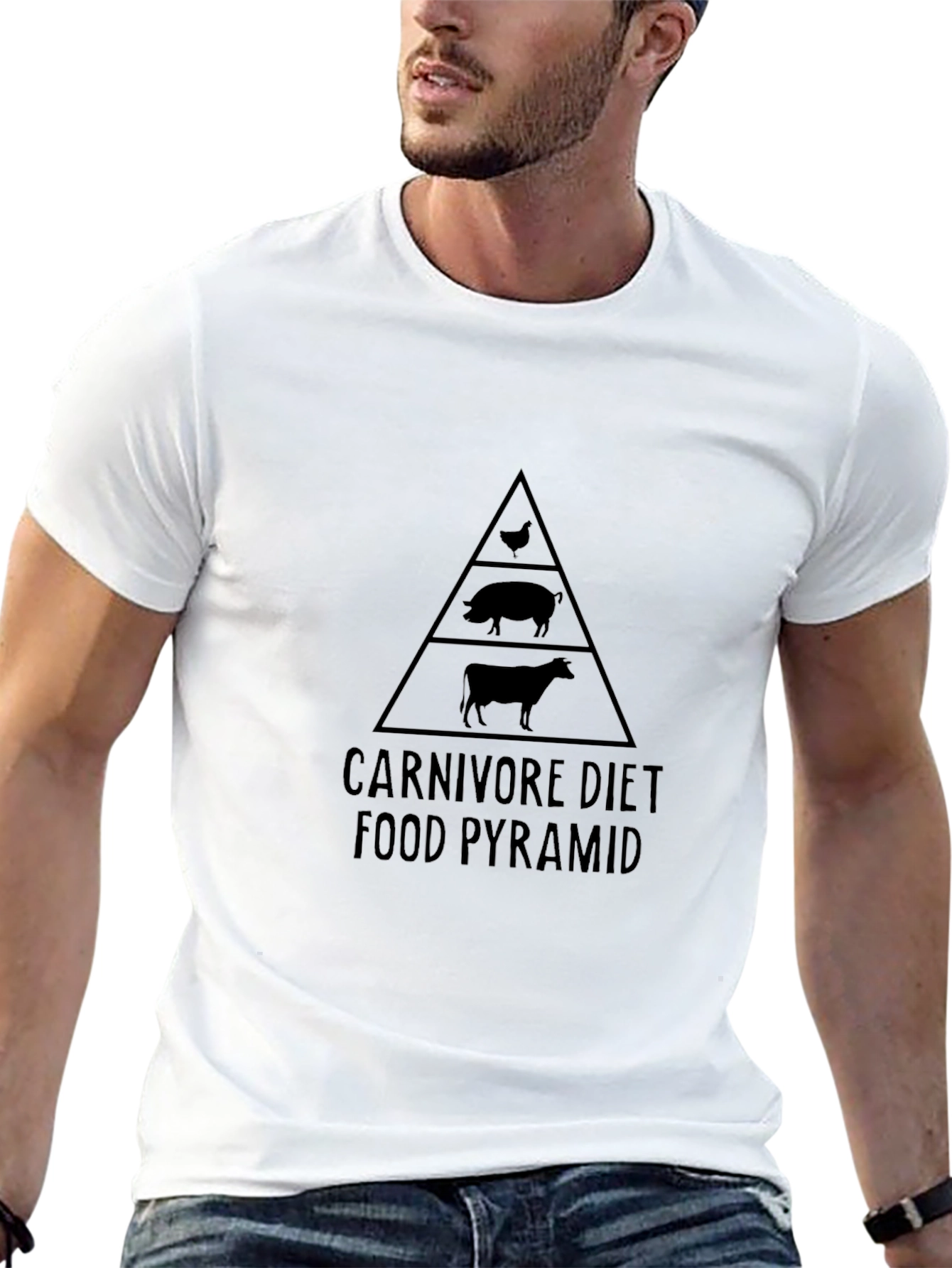 Carnivore Diet Food Pyramid T-Shirt - Eat Like a King - 13