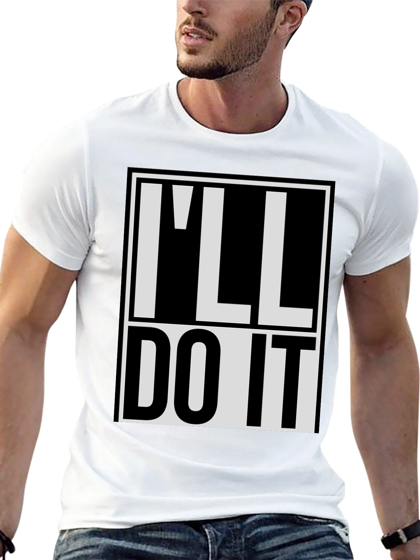 Black I'll Do It T-Shirt - Bold Statement Tee view 13