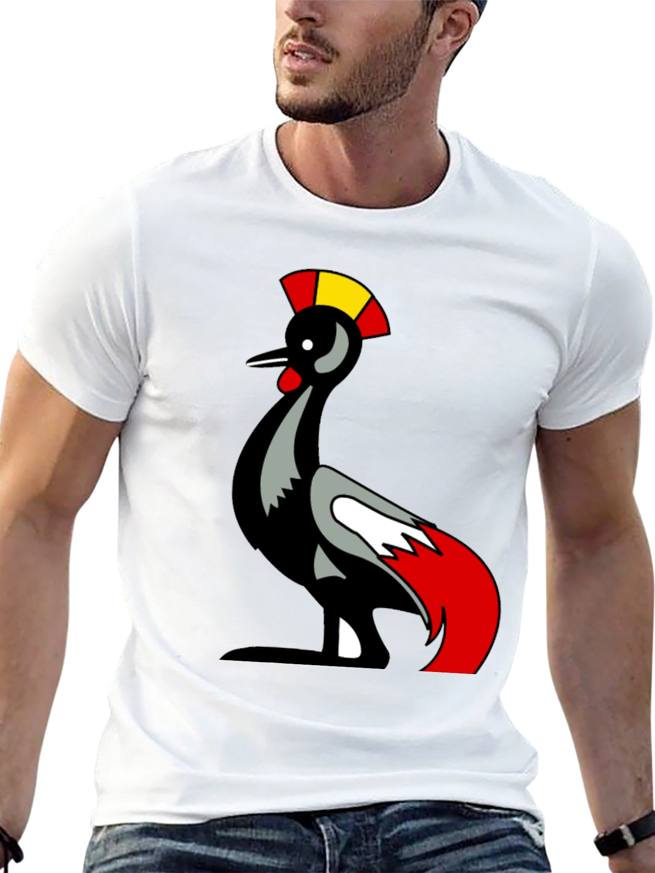 Black Unique Bird Graphic T-Shirt view 13
