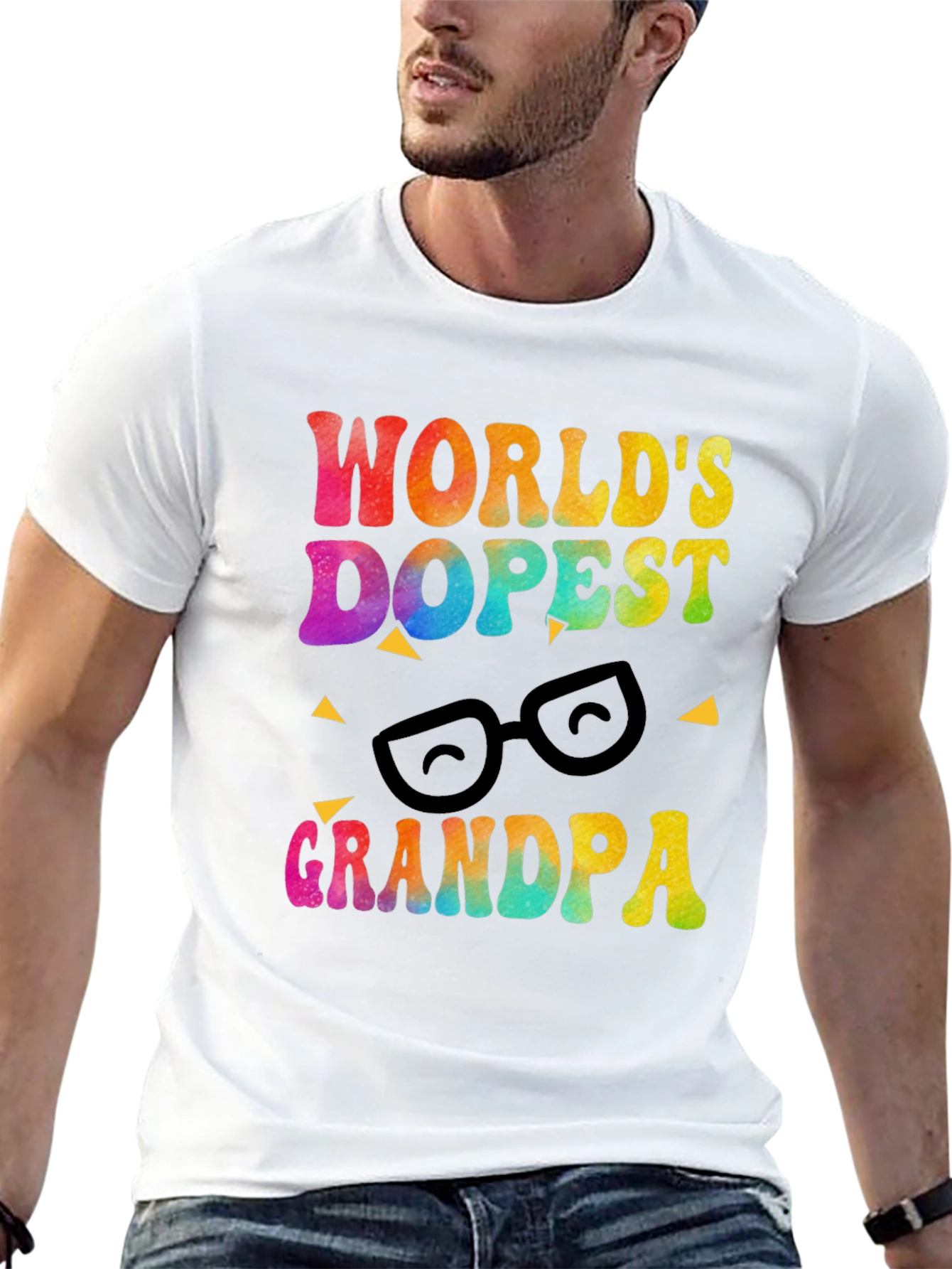 Black World's Dopest Grandpa T-Shirt view 13