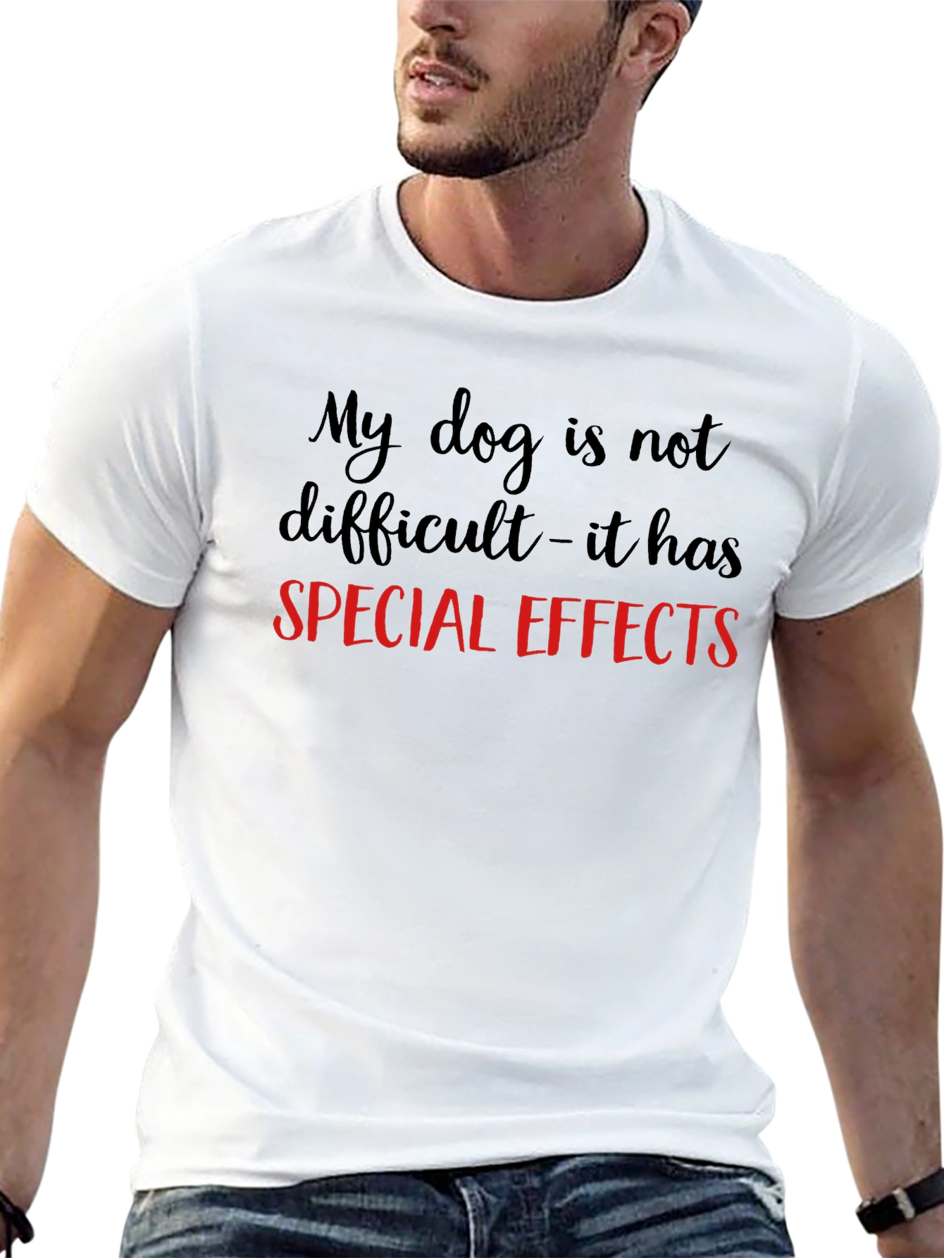 Black My Dog Has Special Effects T-Shirt view 13