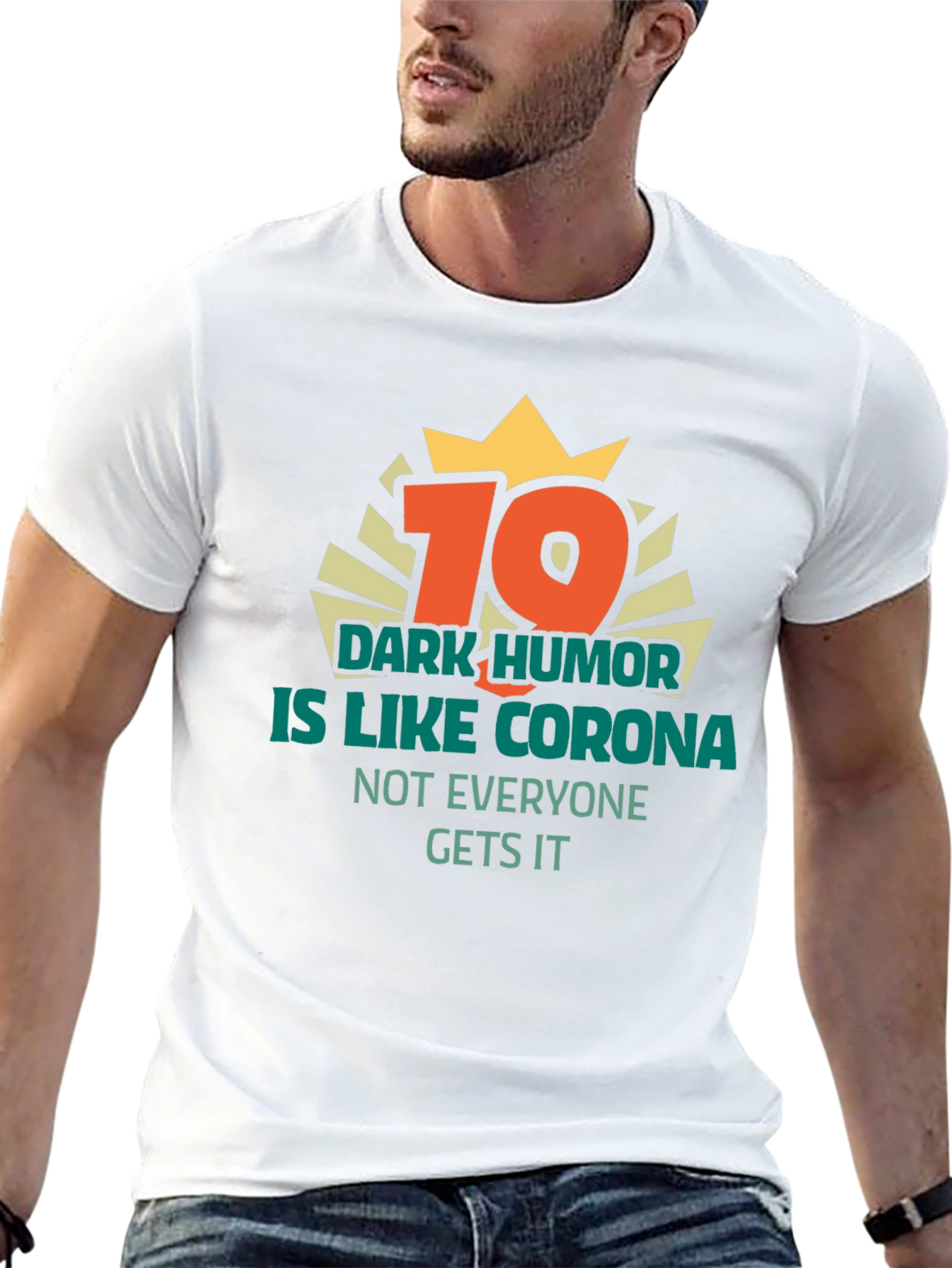 Black Dark Humor Corona T-Shirt Novelty Sarcastic Tee view 13