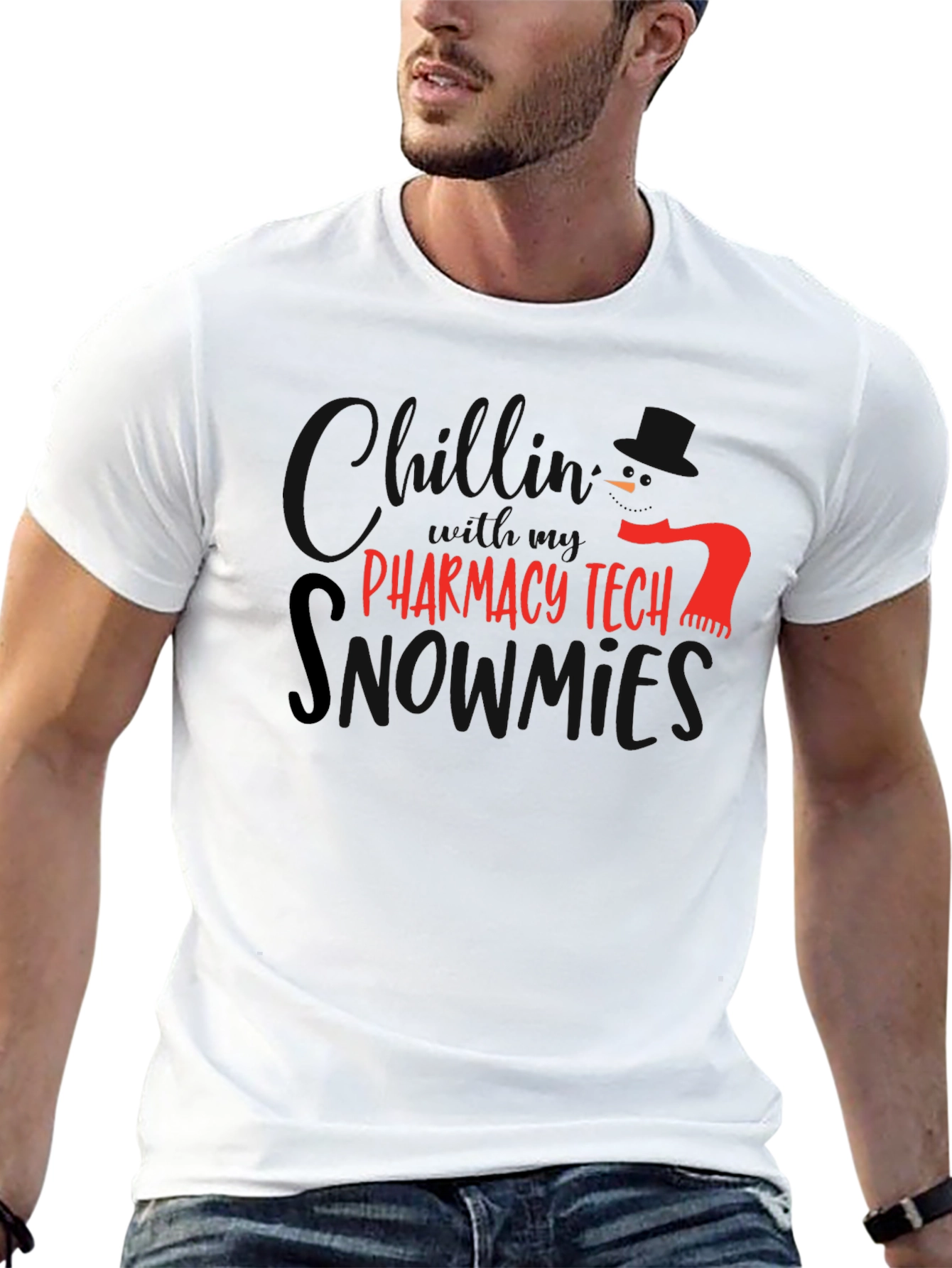 Black Pharmacy Tech Snowmies T-Shirt - Black view 13
