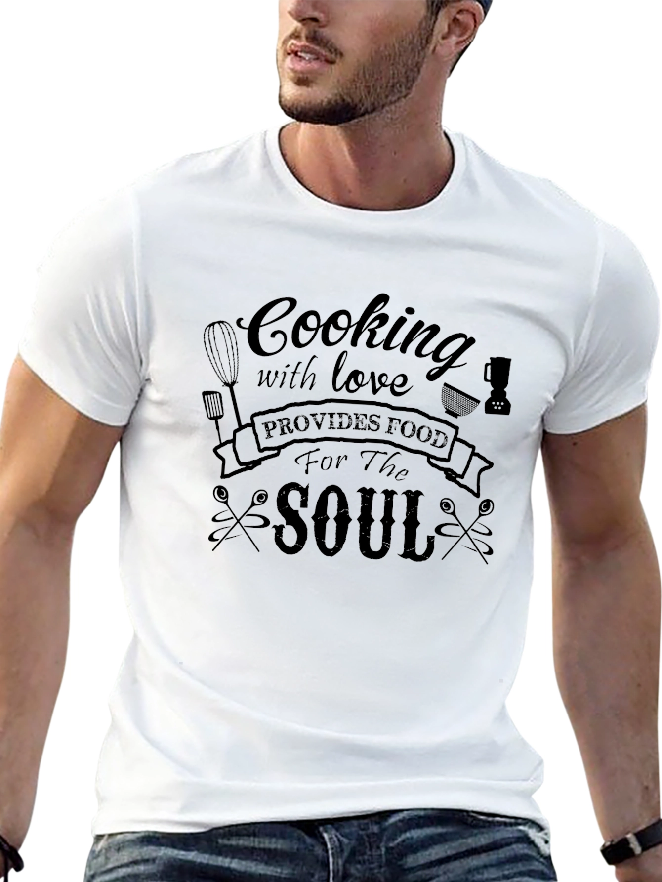Black Cooking with Love T-Shirt - Food for the Soul view 13