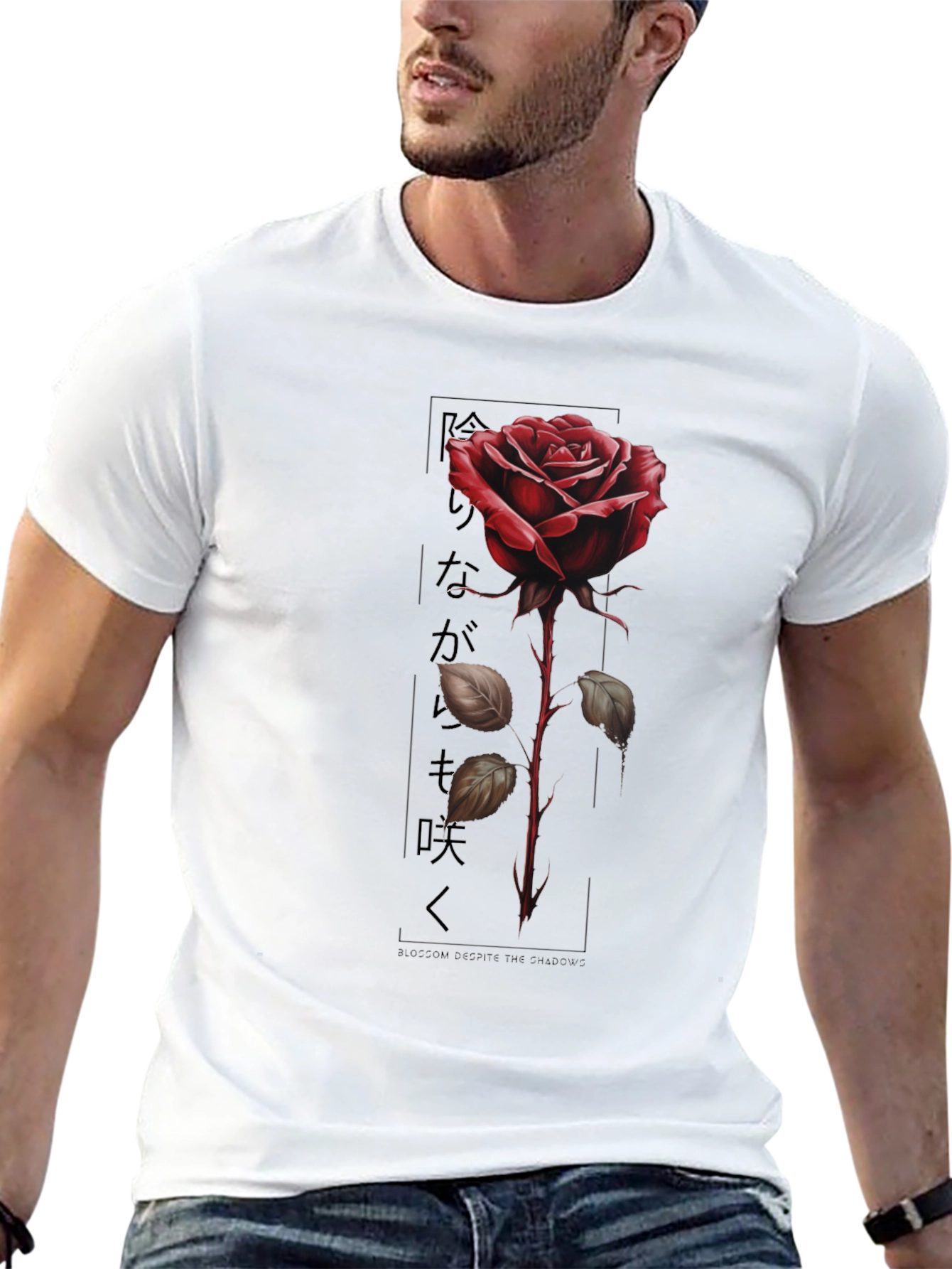 Black Red Rose Graphic Tee - Blossom Desire view 13