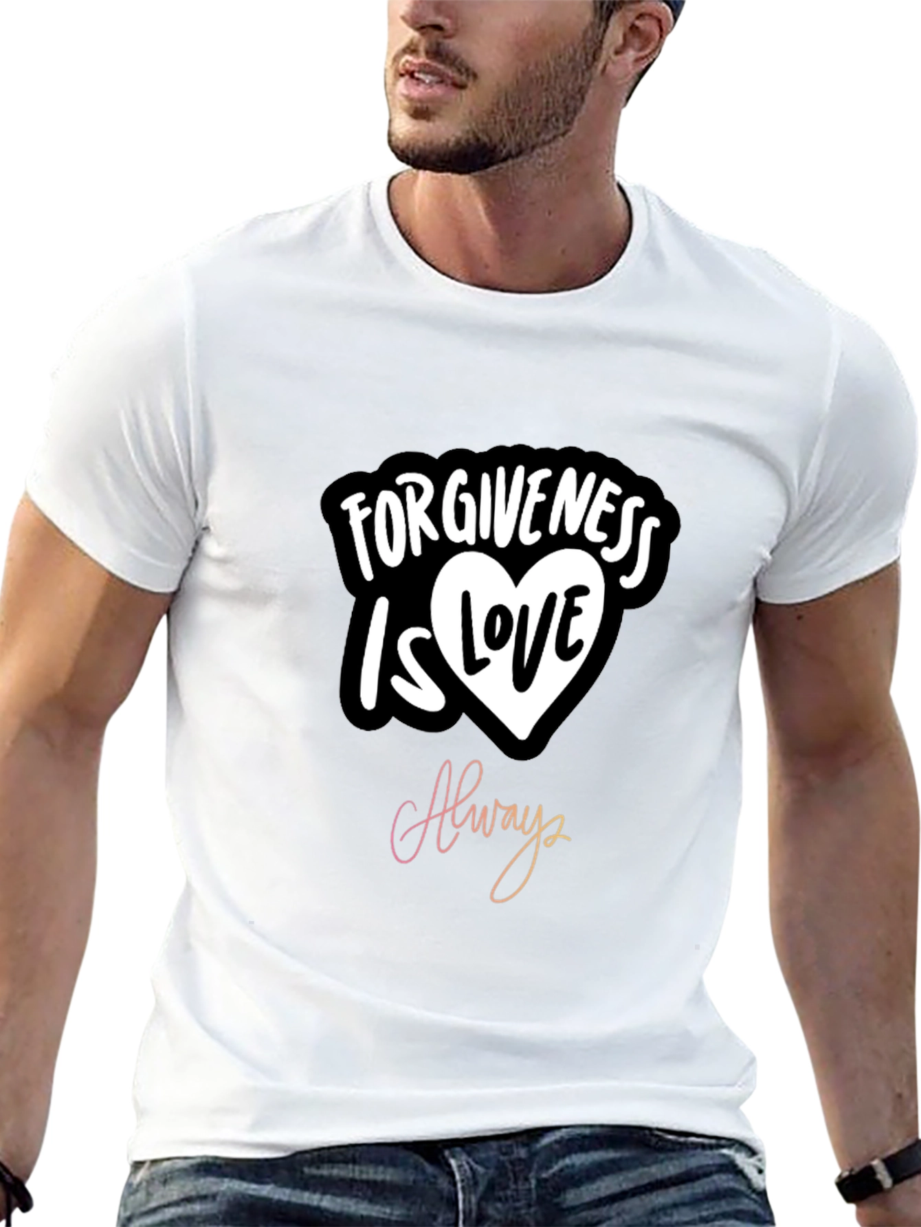Black Forgiveness is Love Always Graphic T-Shirt view 13