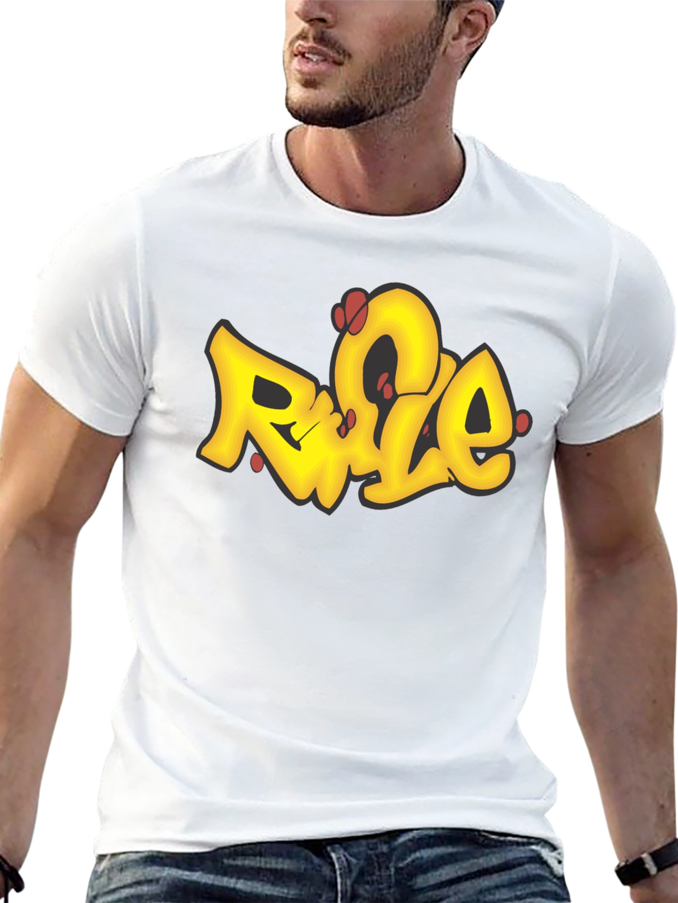 Black Graffiti Style Graphic Tee - Urban Black T-Shirt view 13