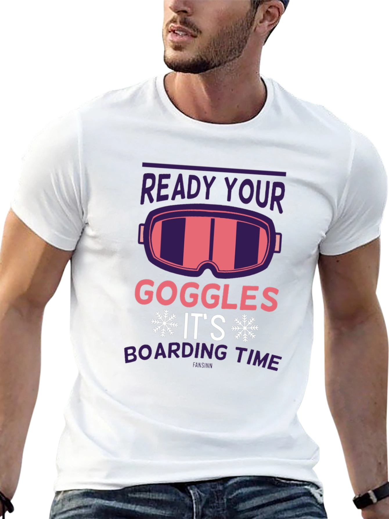 Black Ready Your Goggles Ski/Snowboard T-Shirt view 13