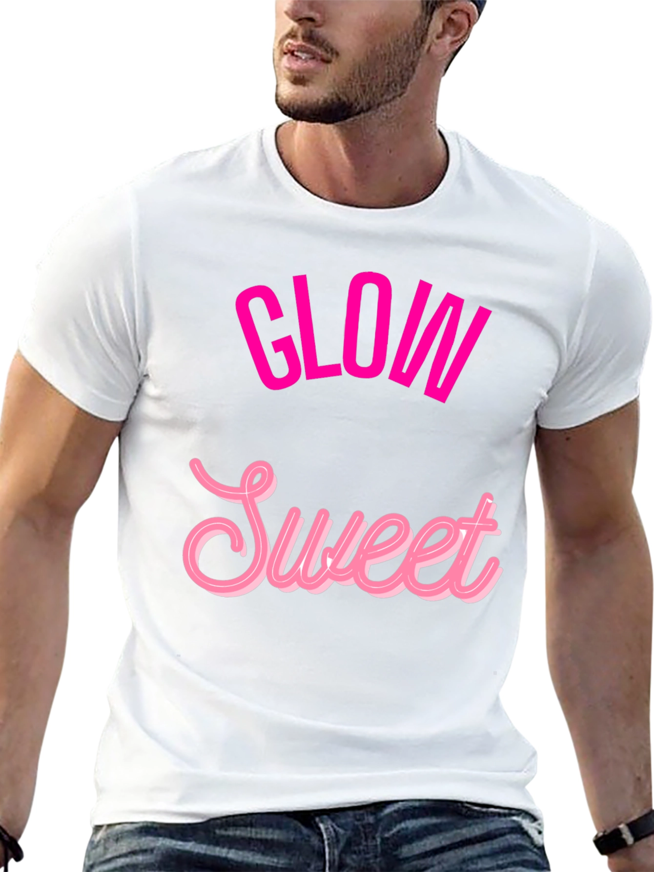 Black Glow Sweet Graphic Tee - Trendy Casual T-Shirt view 13