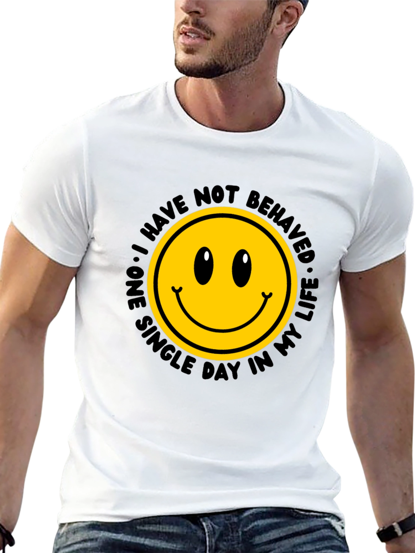 Black Smiley Face Graphic Tee - Mischief Managed! view 13