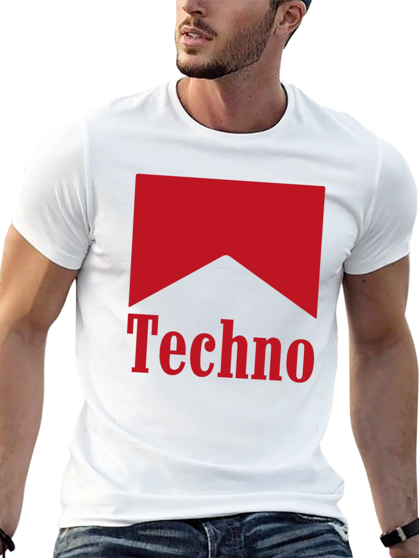 Black Techno Marlboro Style T-Shirt view 13
