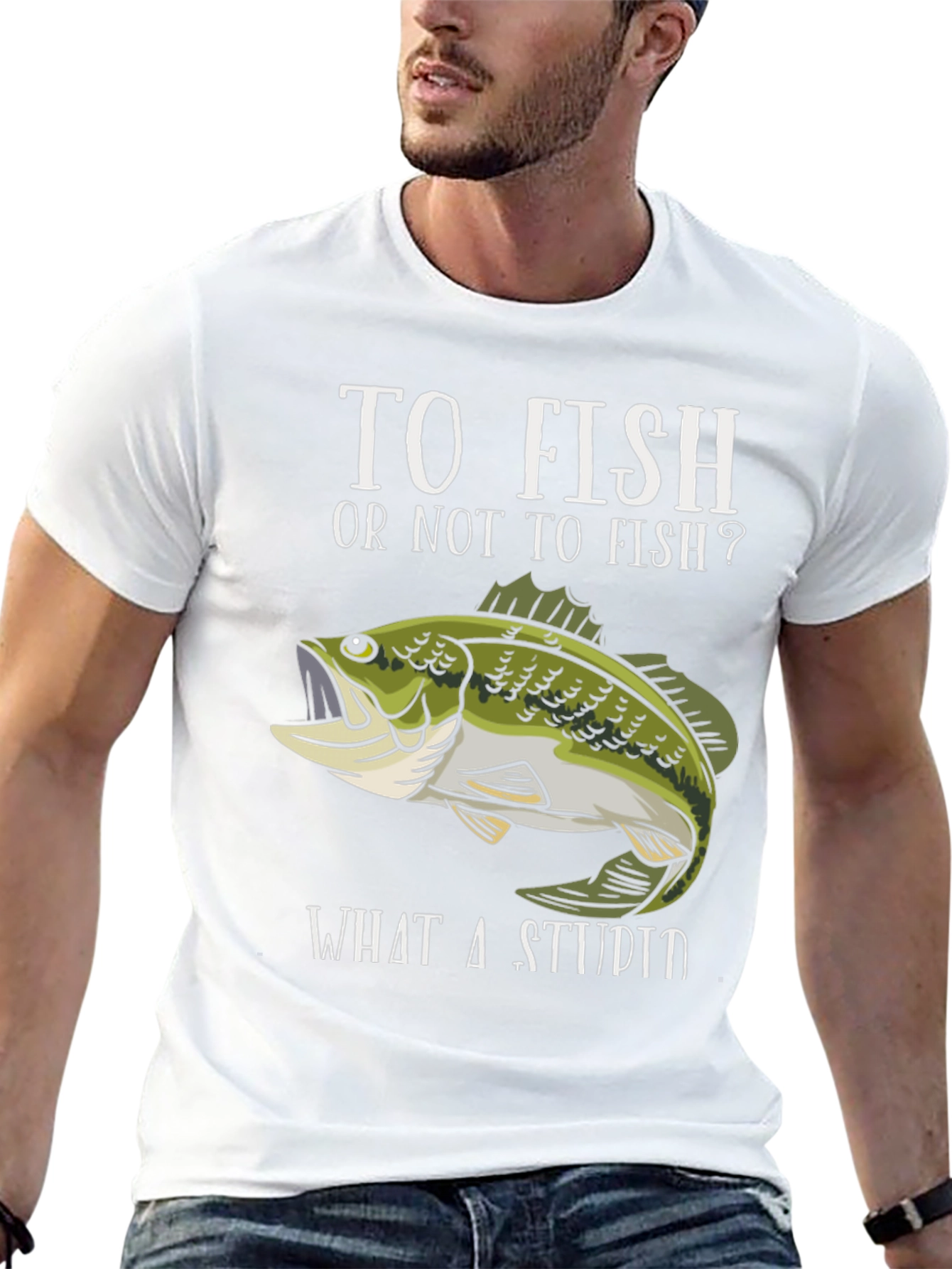 Black To Fish Or Not To Fish Funny Fishing T-Shirt view 13