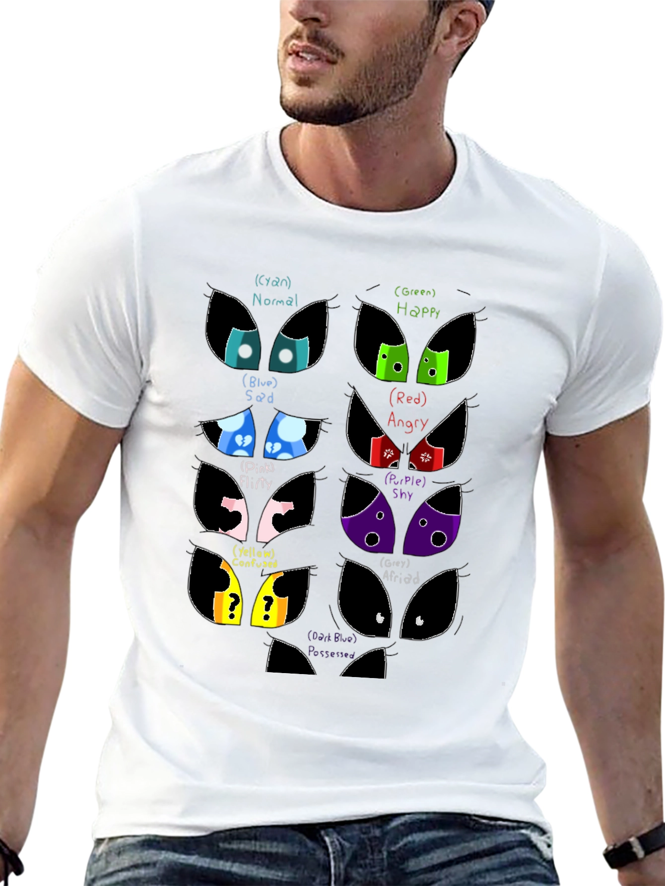 Black Emotion Eyes Black T-Shirt view 13