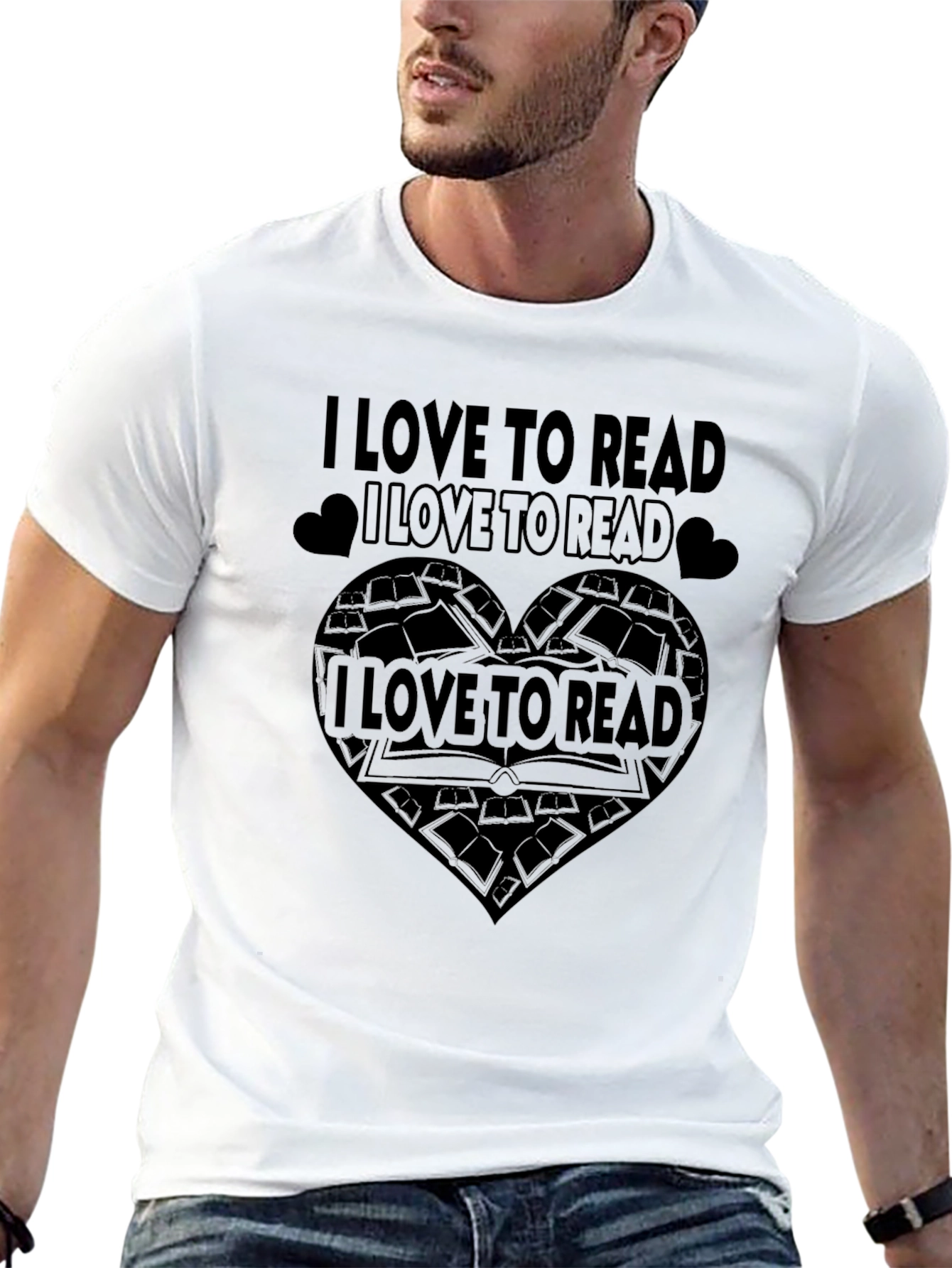 Black I Love to Read T-Shirt view 13