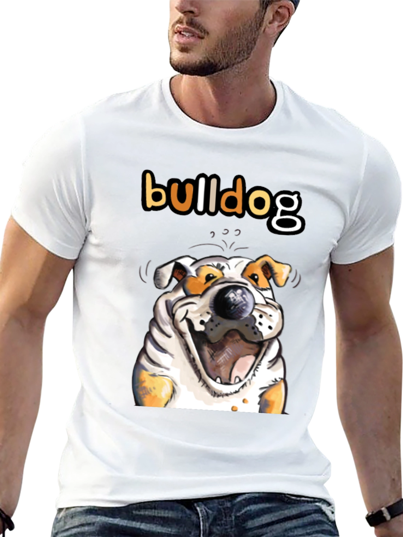 Black Bulldog Graphic Tee - Unisex Cotton T-Shirt view 13