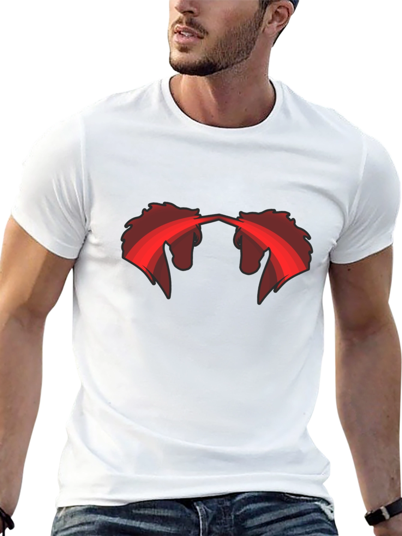 Black Laser Chicken T-Shirt - Black Cotton Graphic Tee view 13