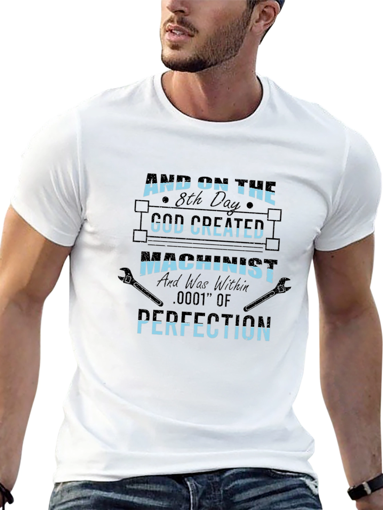 Black Machinist T-Shirt - "8th Day of Perfection" Graphic Tee view 13