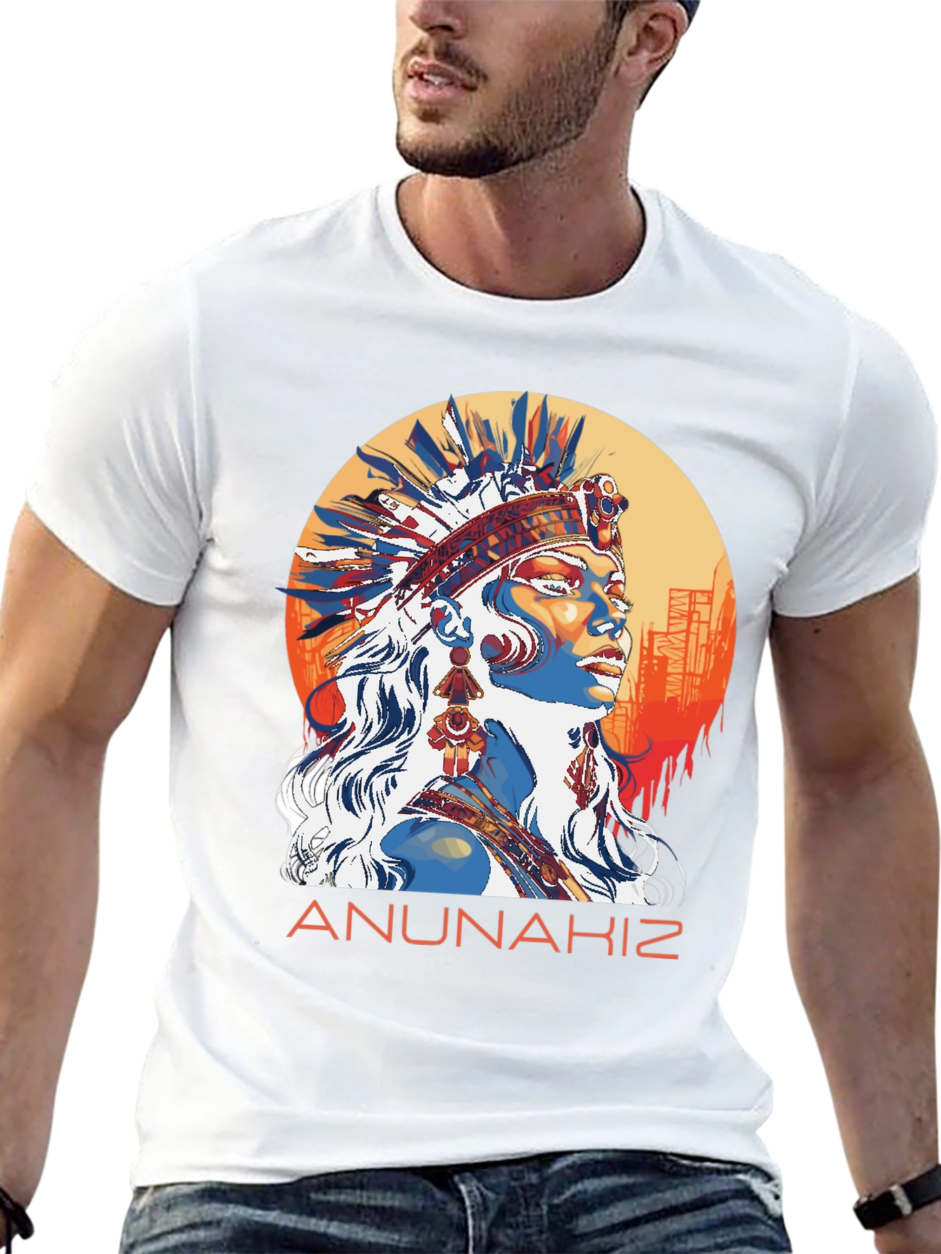Black Anunnakiz Native American T-Shirt view 13