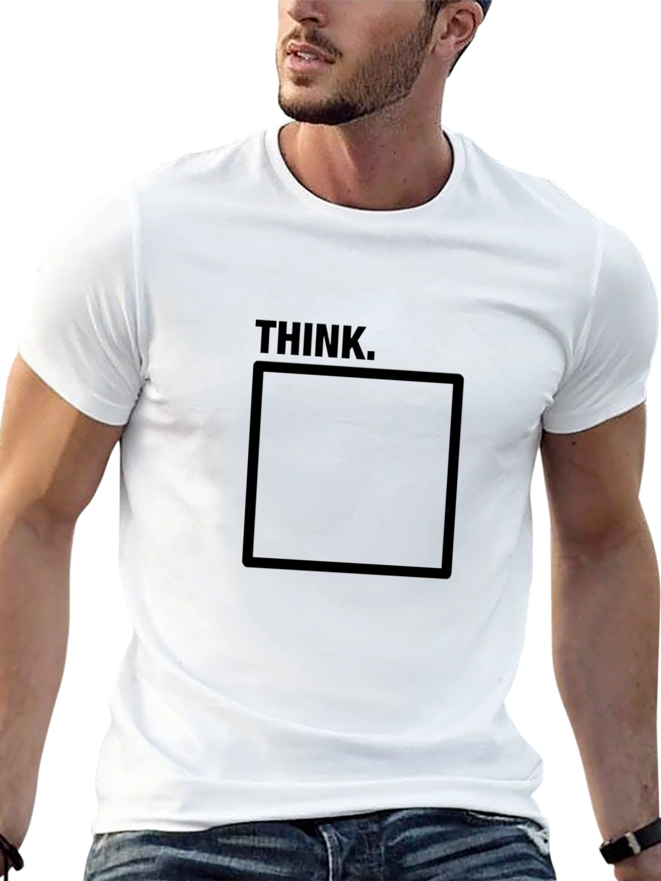 Black Think Outside the Box Black T-Shirt view 13