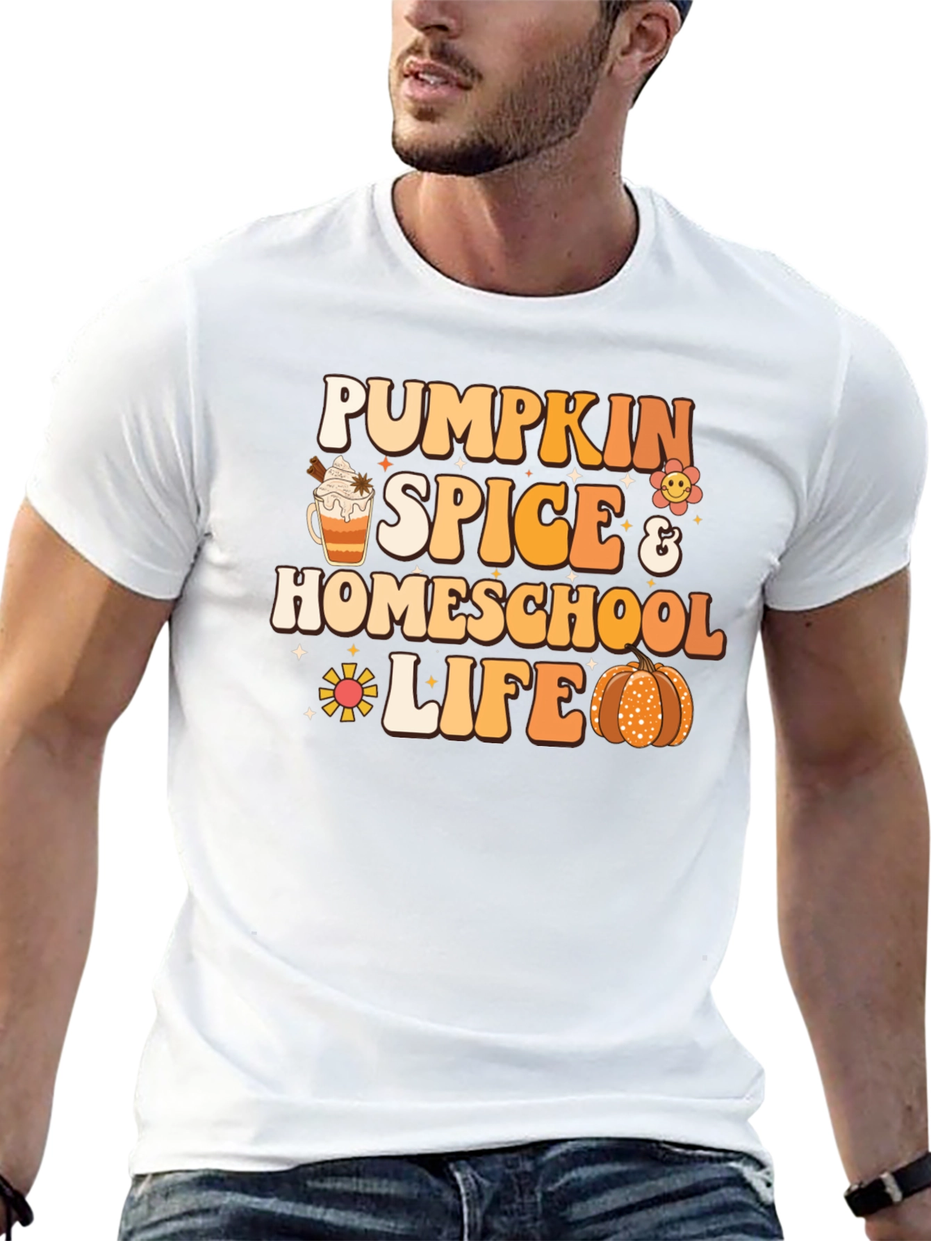 Pumpkin Spice Homeschool Life Black T-Shirt - 13