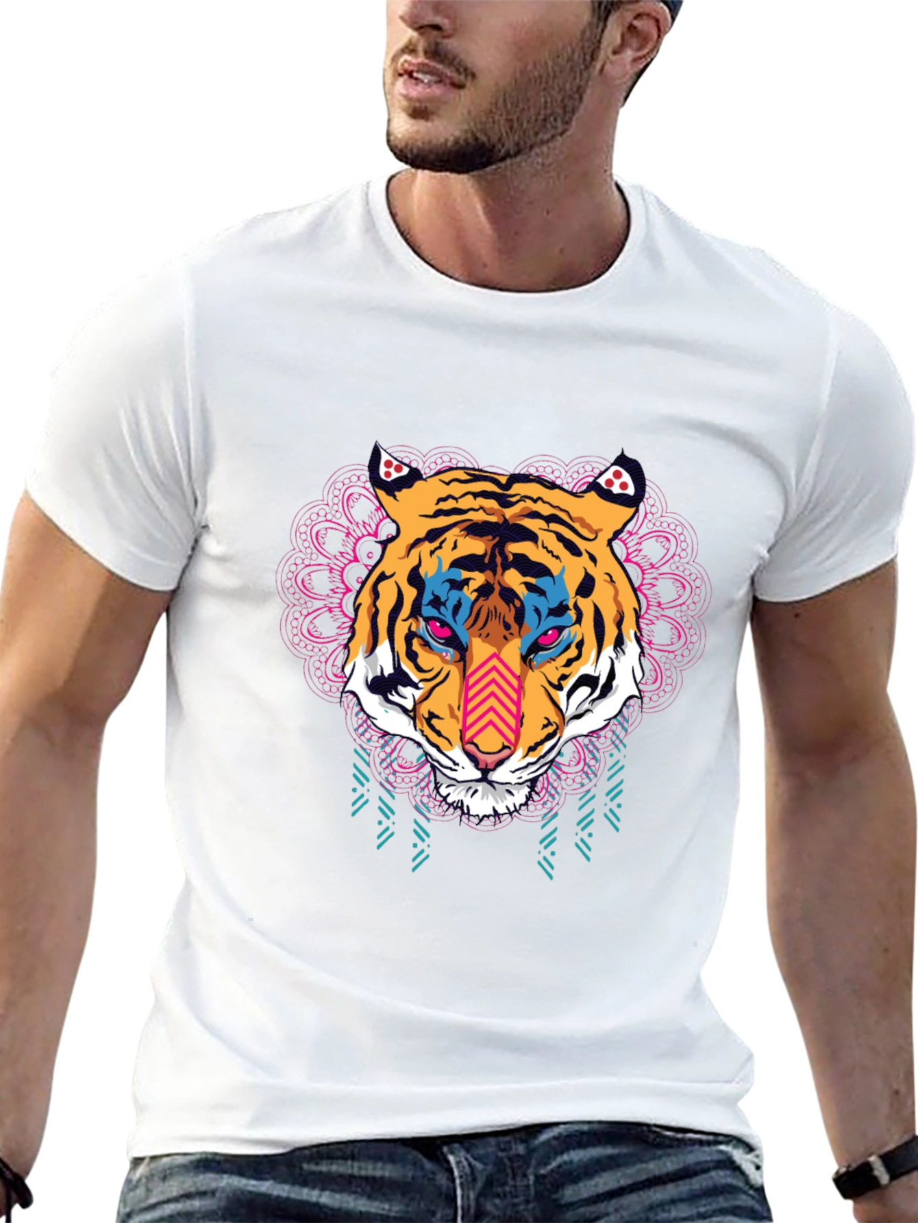 Black Tiger Graphic Tee - Vibrant Animal Design view 13