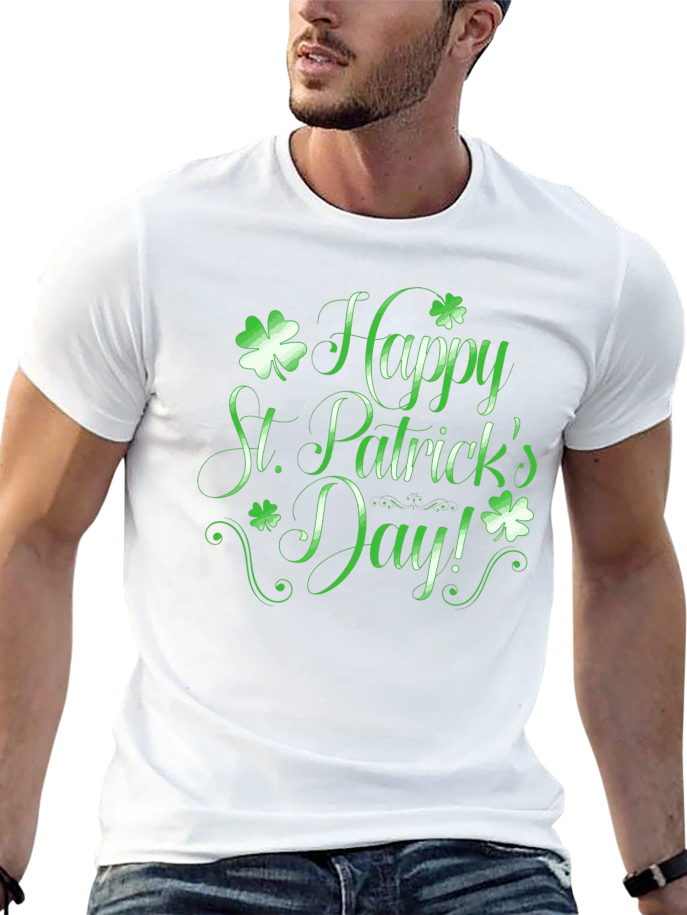 Black Happy St. Patrick's Day Graphic Tee view 13