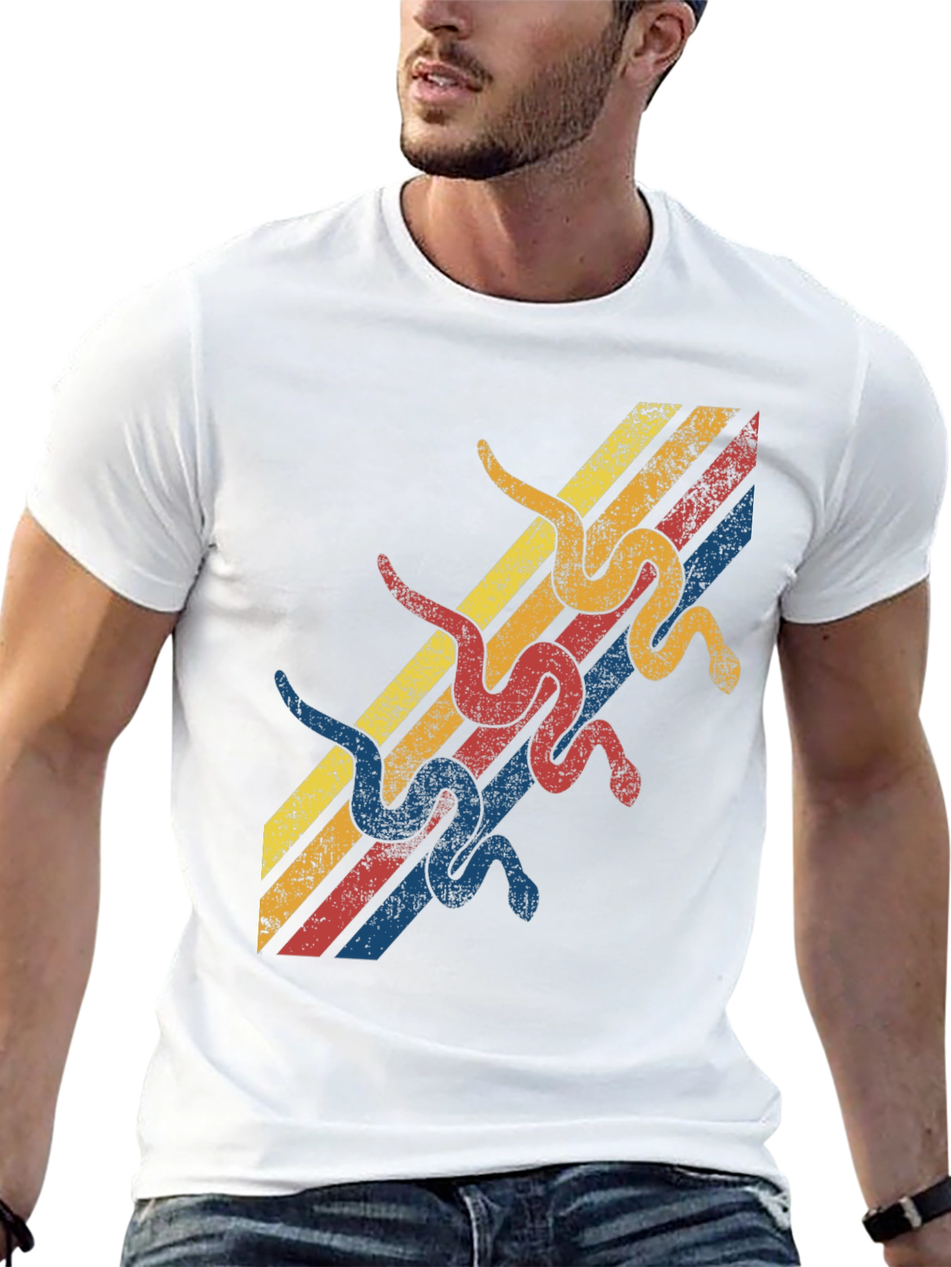 Black Retro Snake T-Shirt view 13