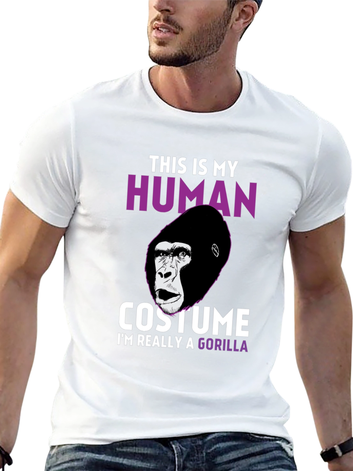 Black Human Costume Gorilla T-Shirt view 13