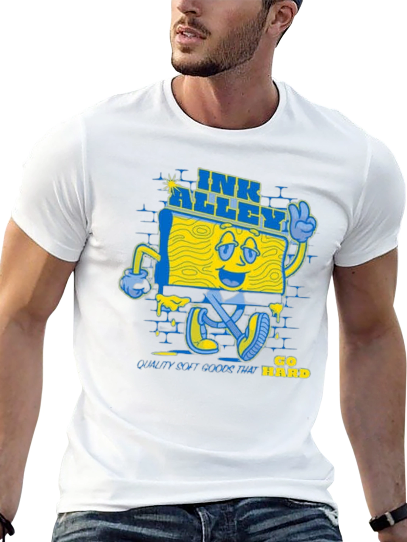 Black Ink Alley Go Hard Graphic T-Shirt view 13