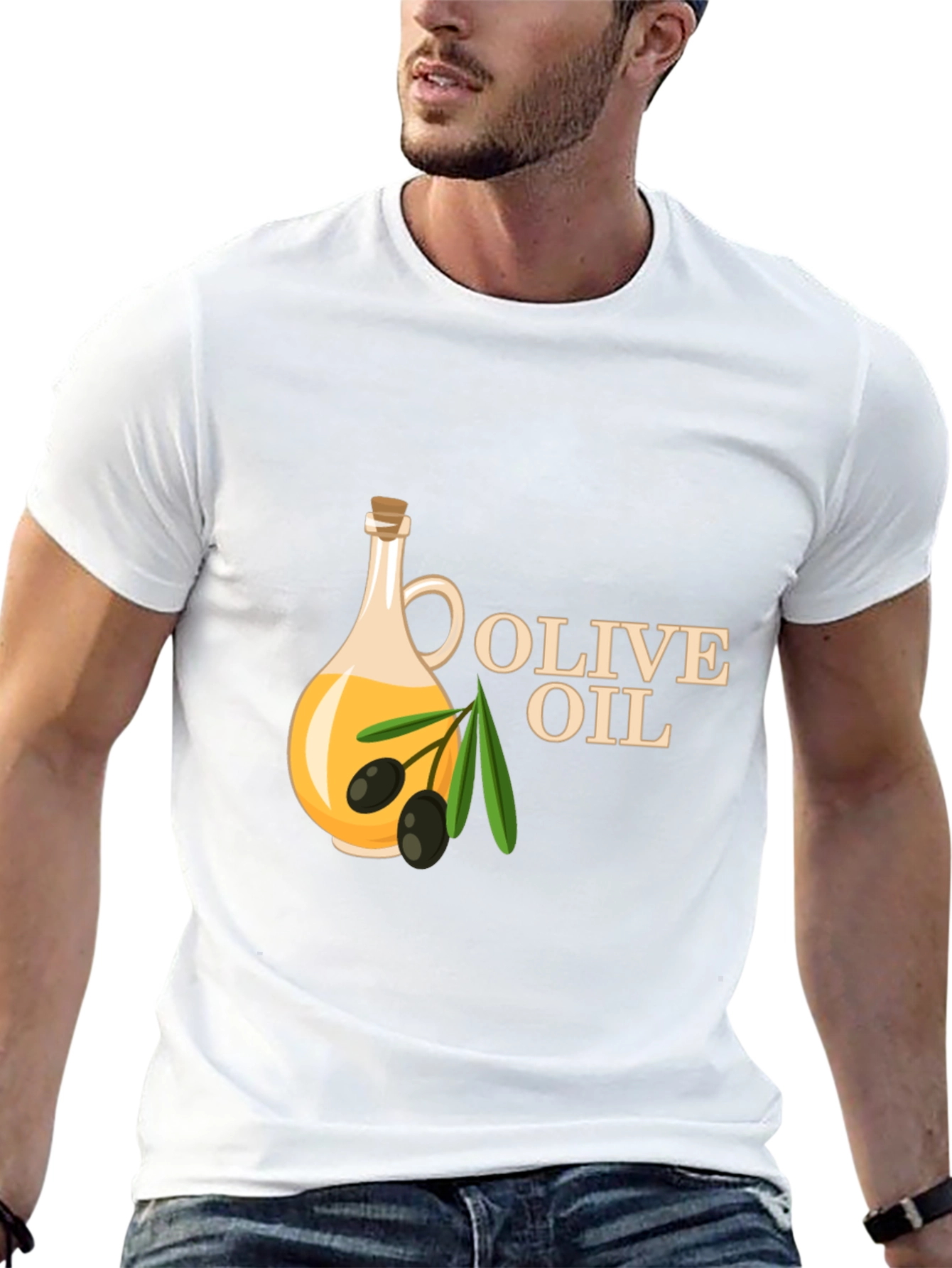 Black Olive Oil Graphic T-Shirt - Soft Cotton Blend view 13