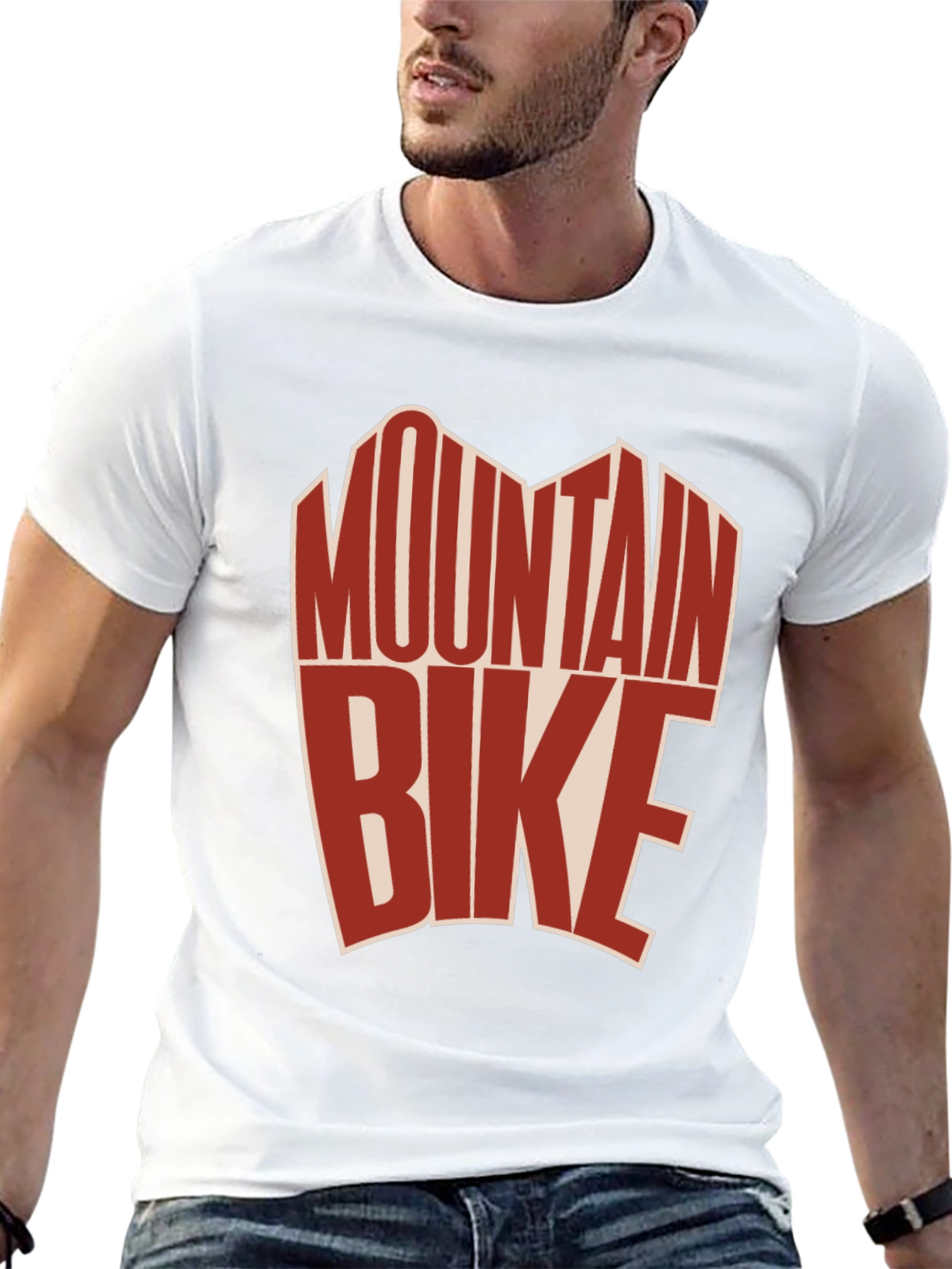 Black Mountain Bike Graphic Tee - Black Cotton T-Shirt view 13