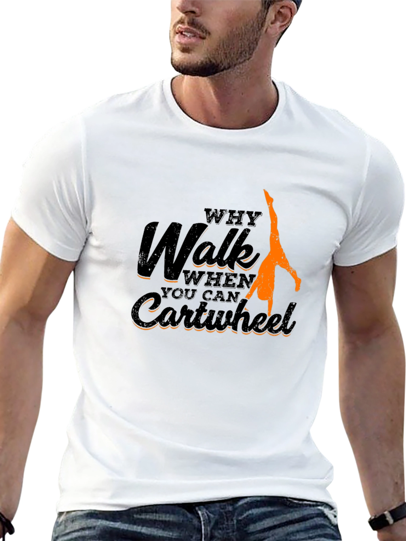 Black Why Walk, Cartwheel T-Shirt view 13