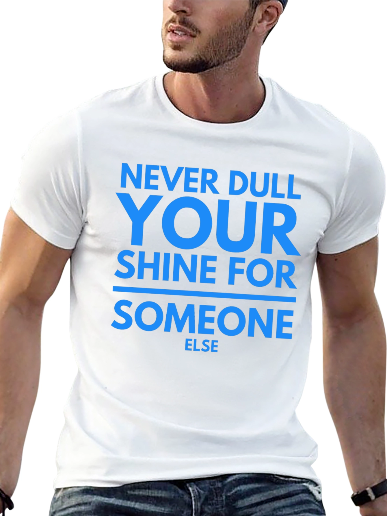 Black Motivational 'Never Dull Your Shine' Graphic Tee view 13