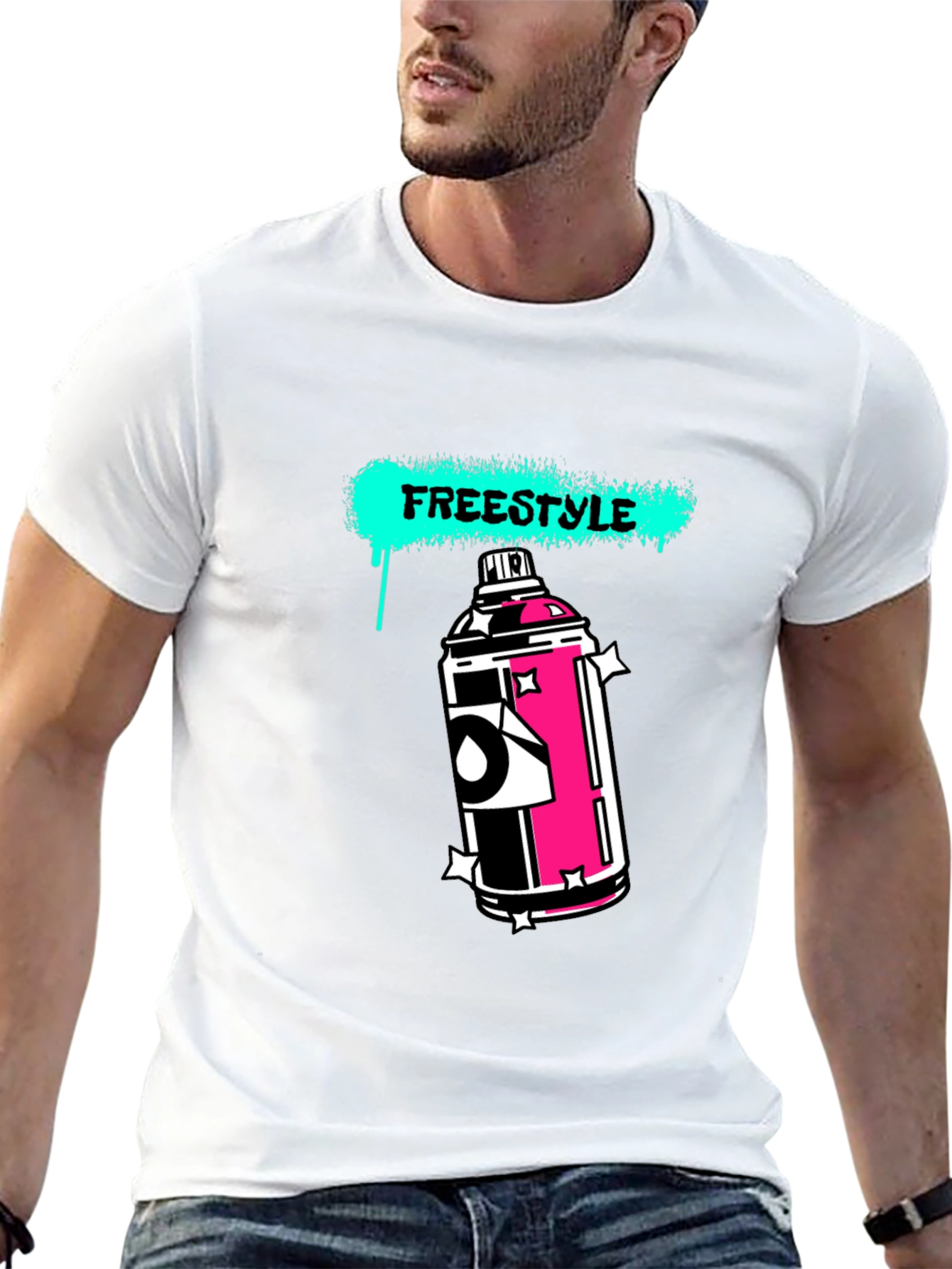 Black Freestyle Graphic T-Shirt - Urban Streetwear Tee view 13