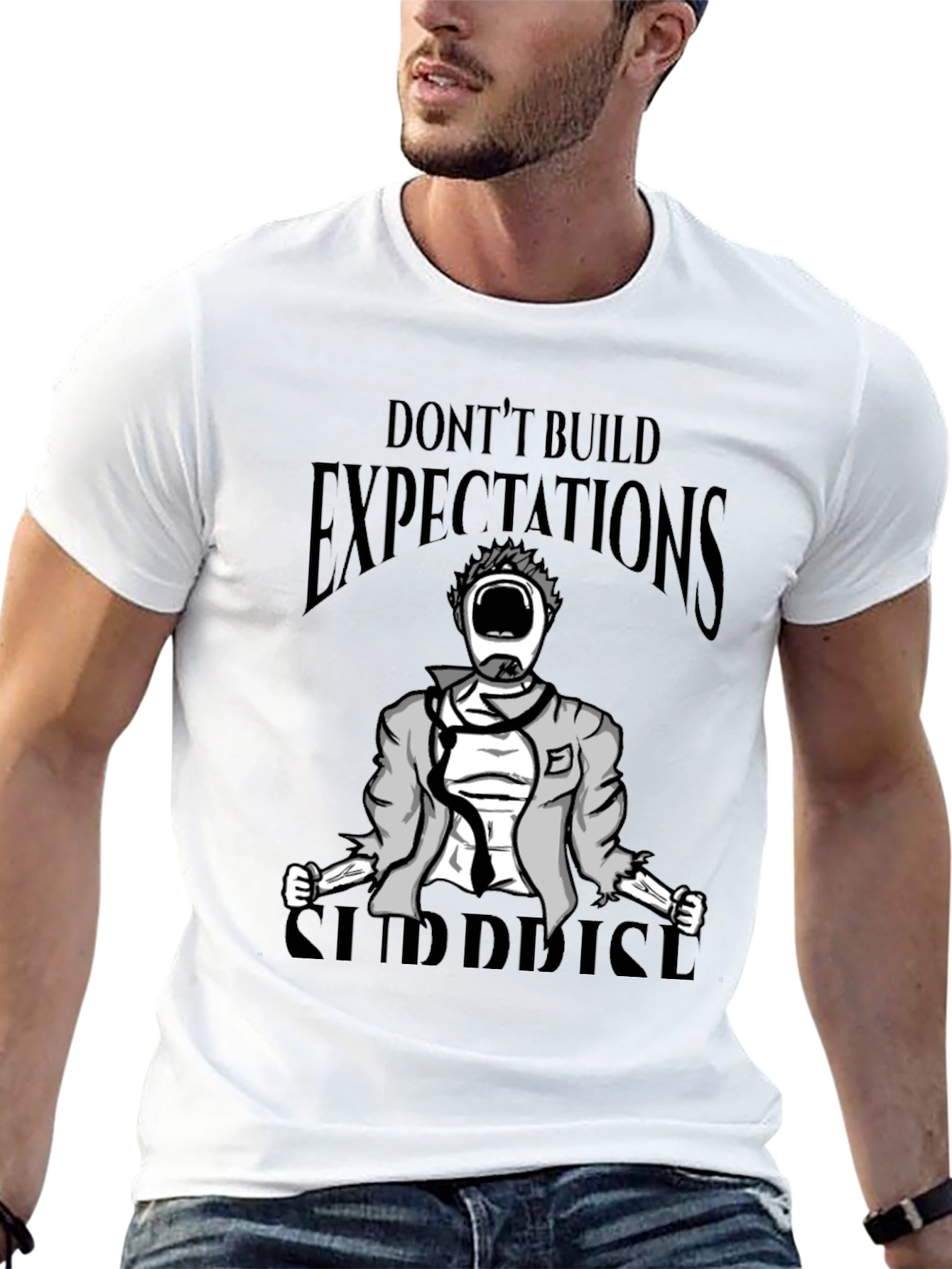 Black Don't Build Expectations Surprise T-Shirt view 13