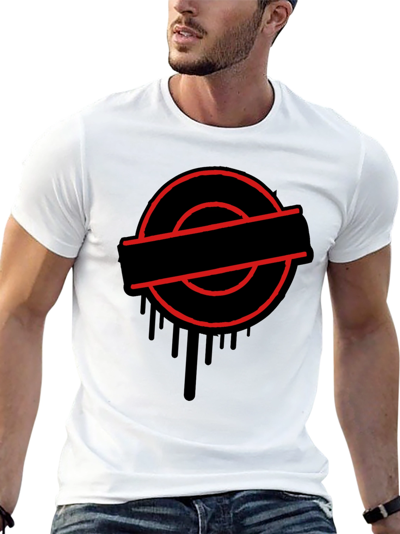 Black Urban Drip Graphic Tee - Black view 13