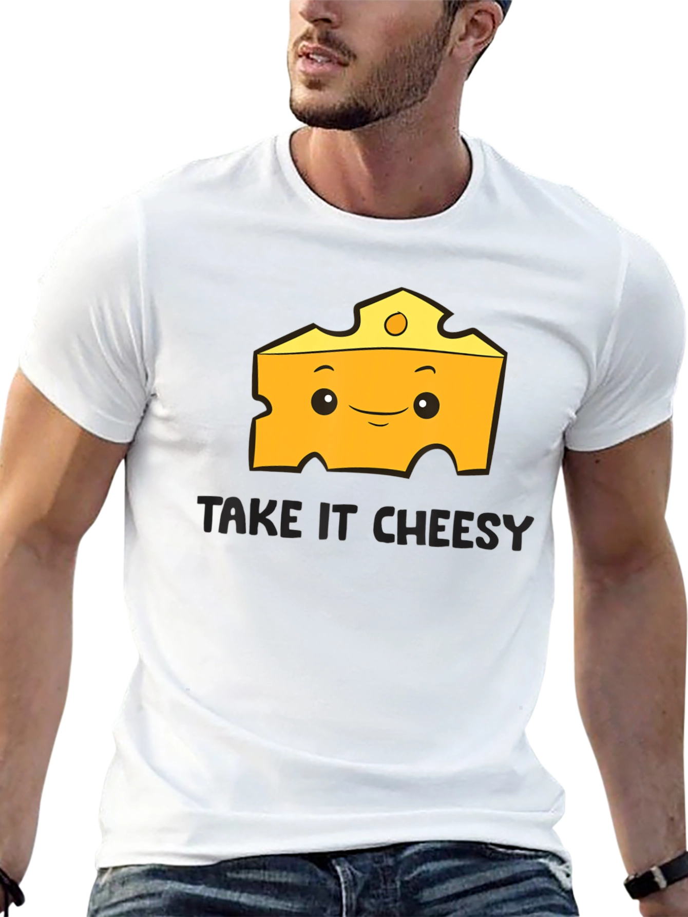 Black Take It Cheesy Graphic T-Shirt - Black view 13