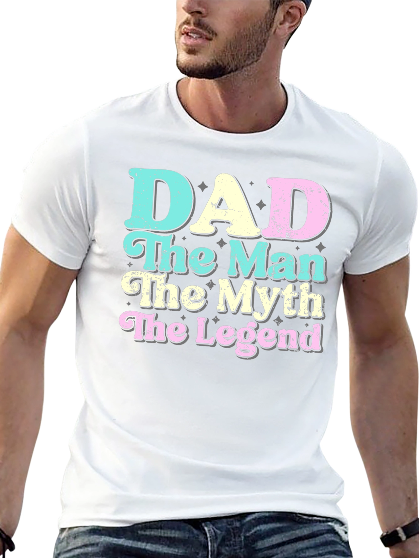 Black Dad: The Man, Myth, Legend Graphic T-Shirt view 13