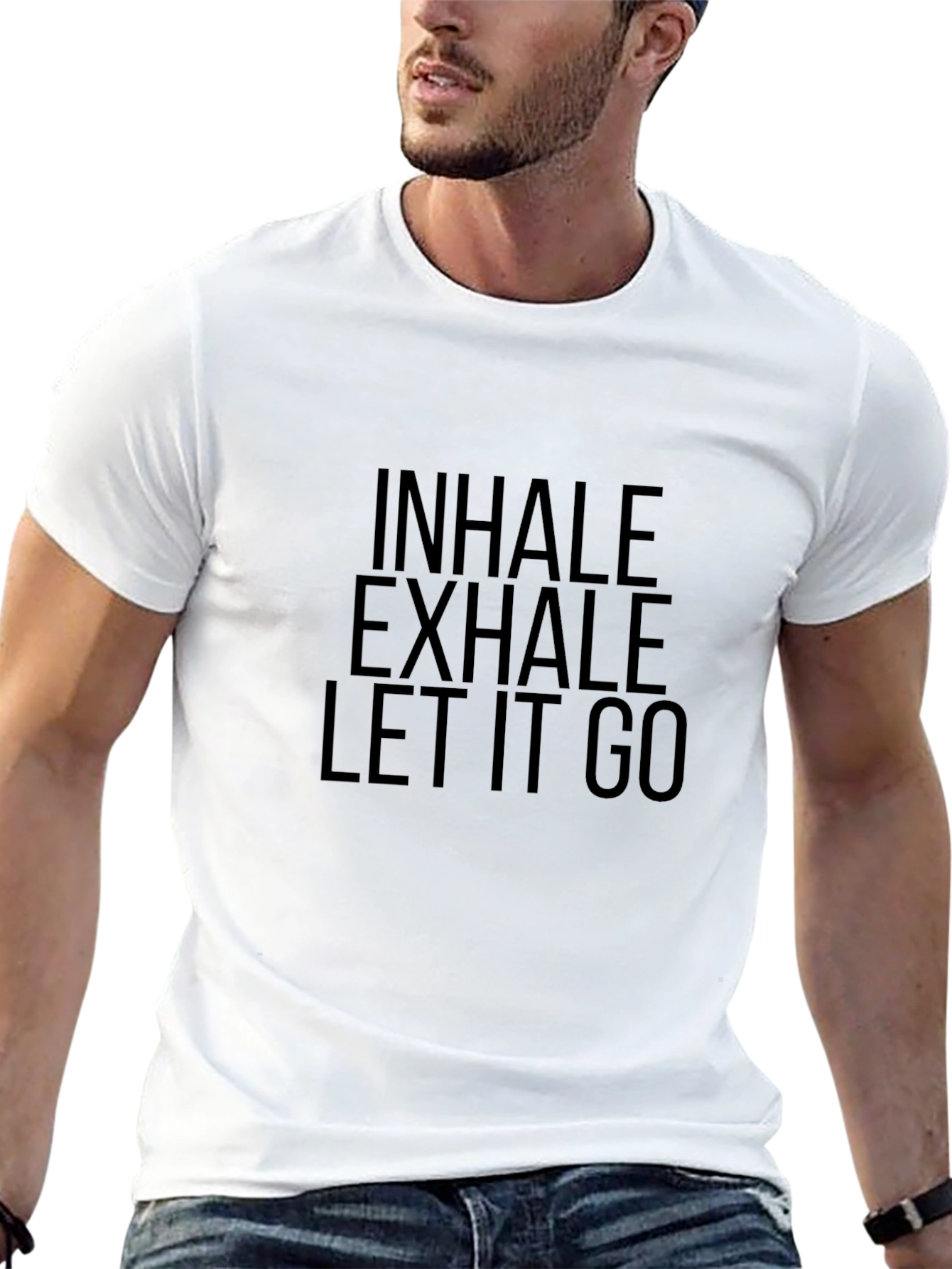 Black Inhale Exhale Let It Go T-Shirt view 13