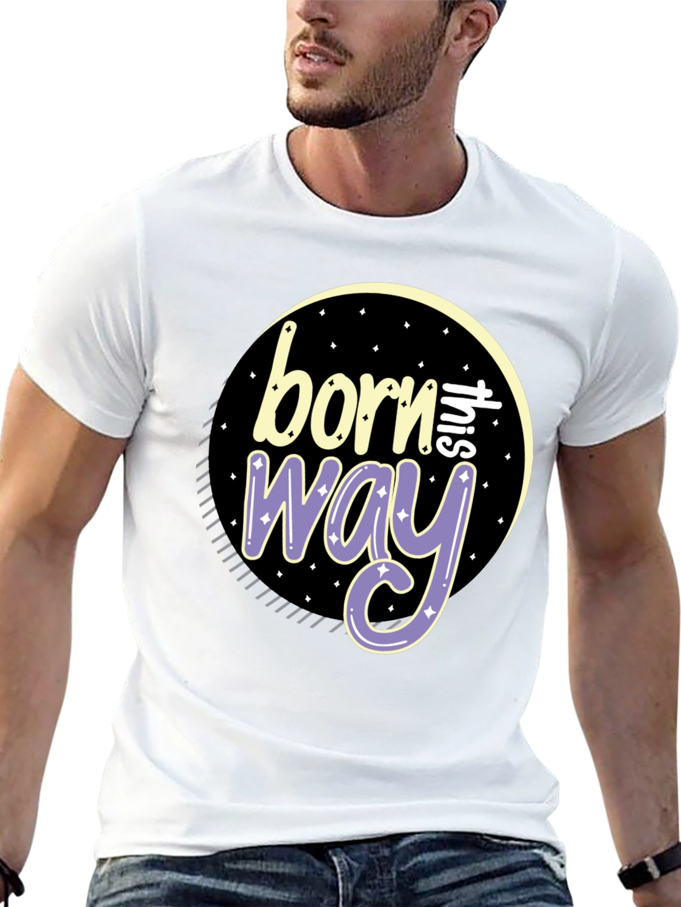 Black Born This Way Graphic Tee - Stylish Comfort view 13