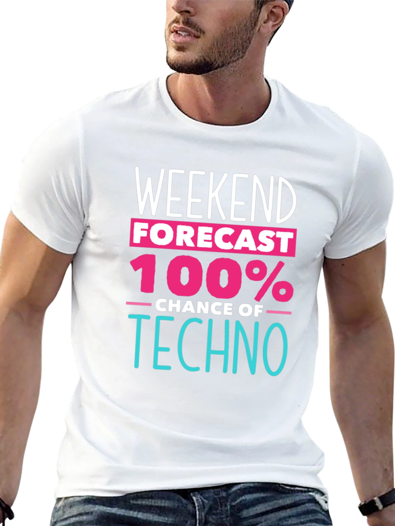 Black Weekend Forecast Techno Music T-Shirt view 13