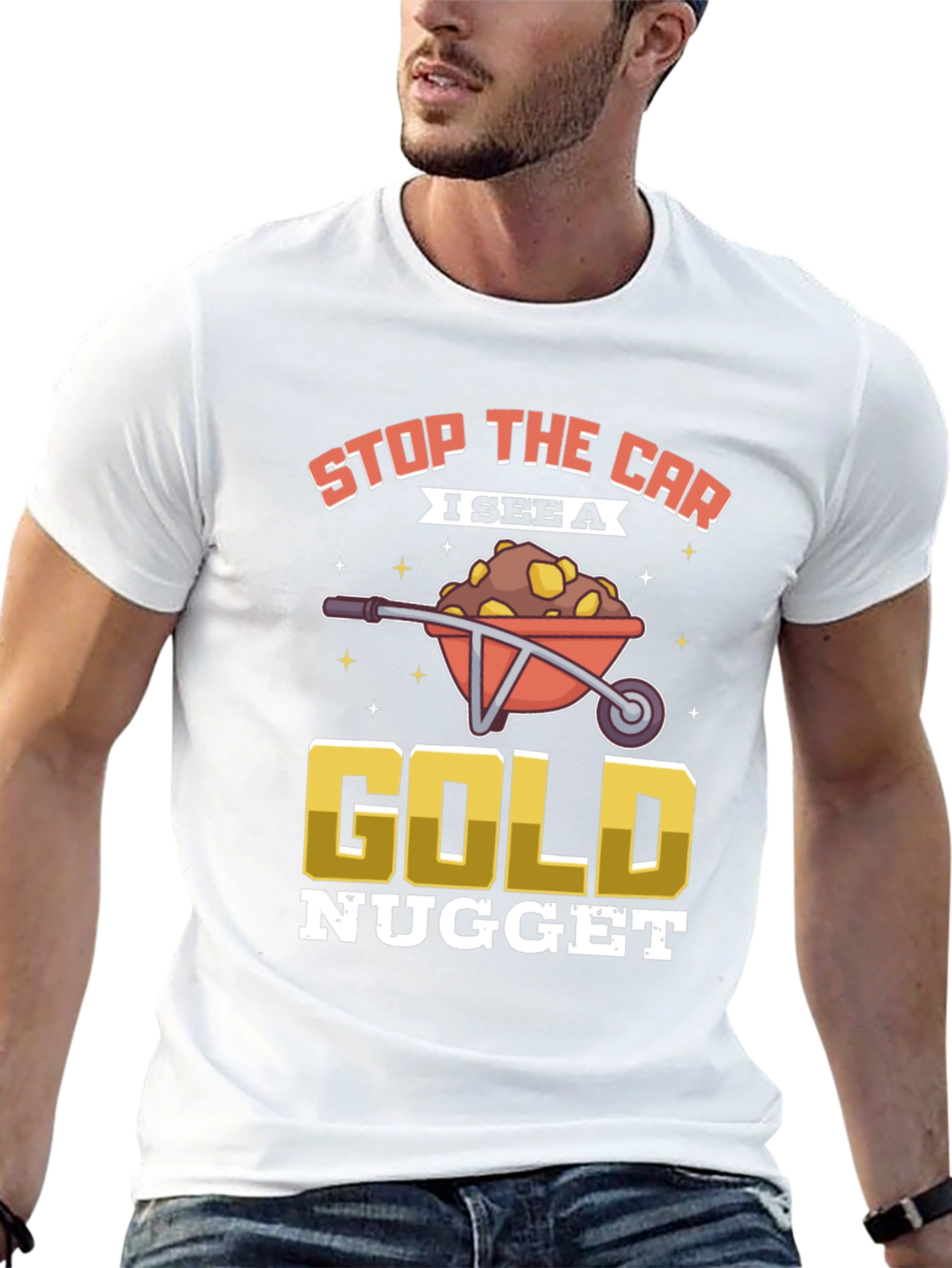 Black Gold Nugget T-Shirt: Stop The Car! view 13