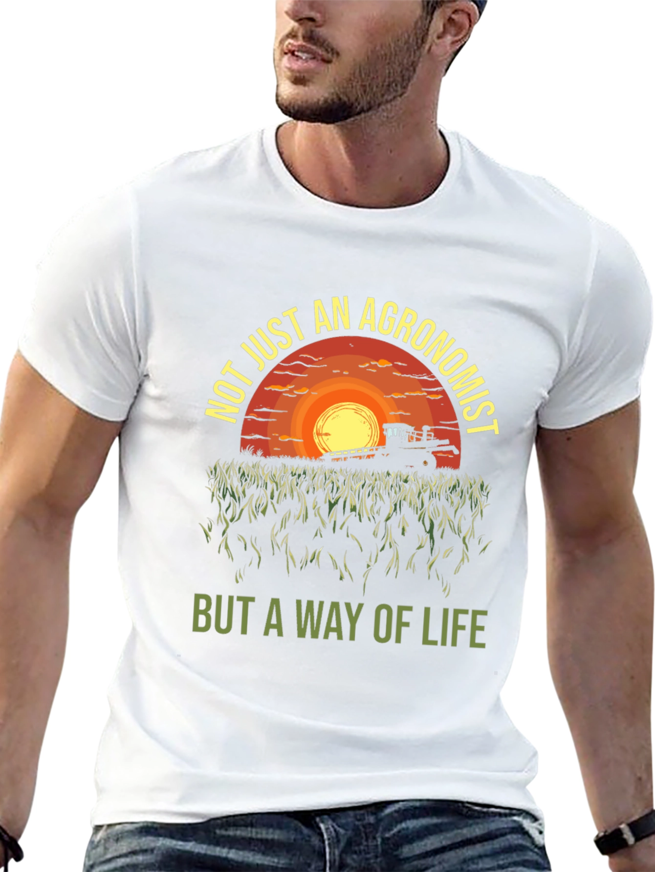 Black Agronomist Way of Life T-Shirt - Farming Sunset Tee view 13